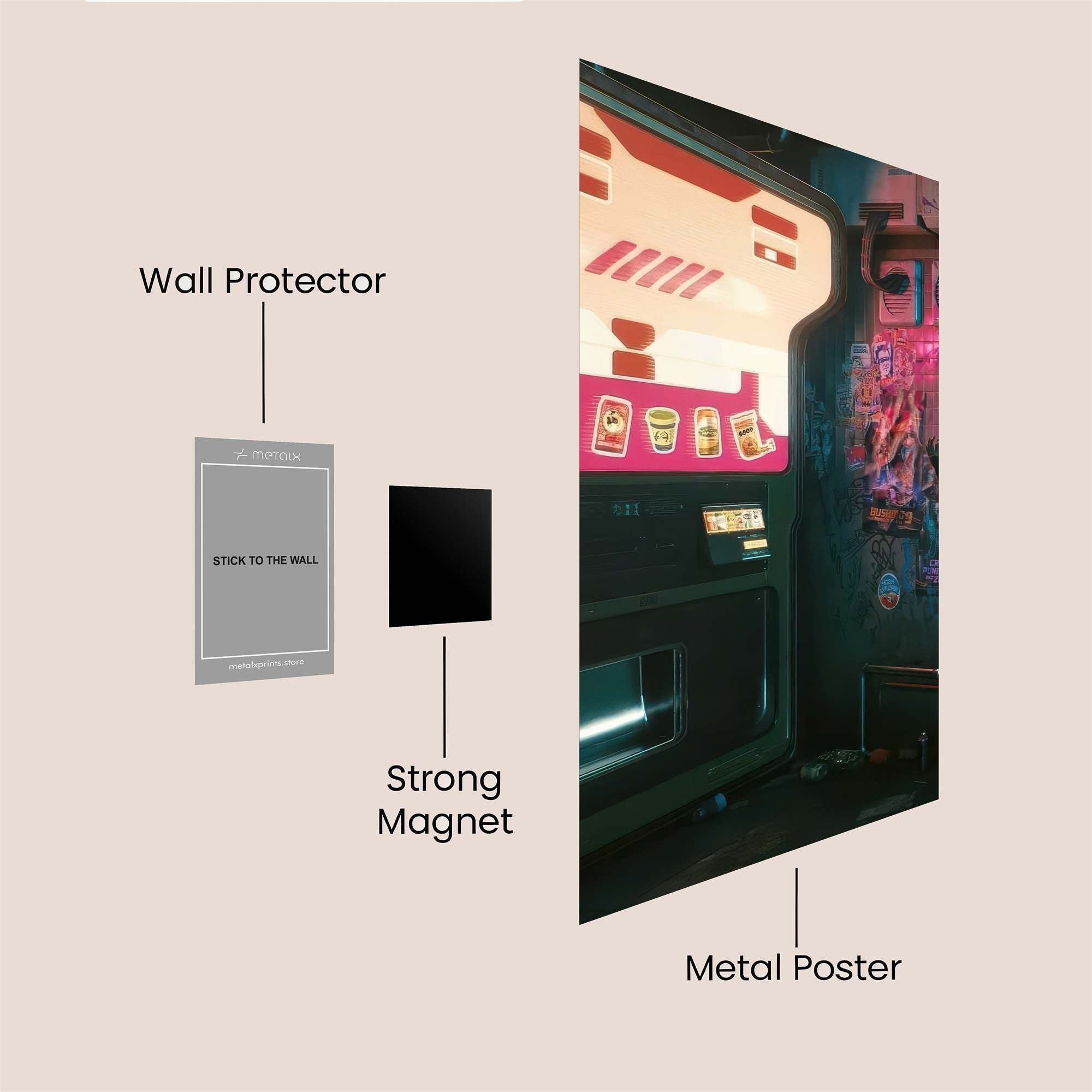 Cyberpunk Rebellion Safe Wall Magnetic / M