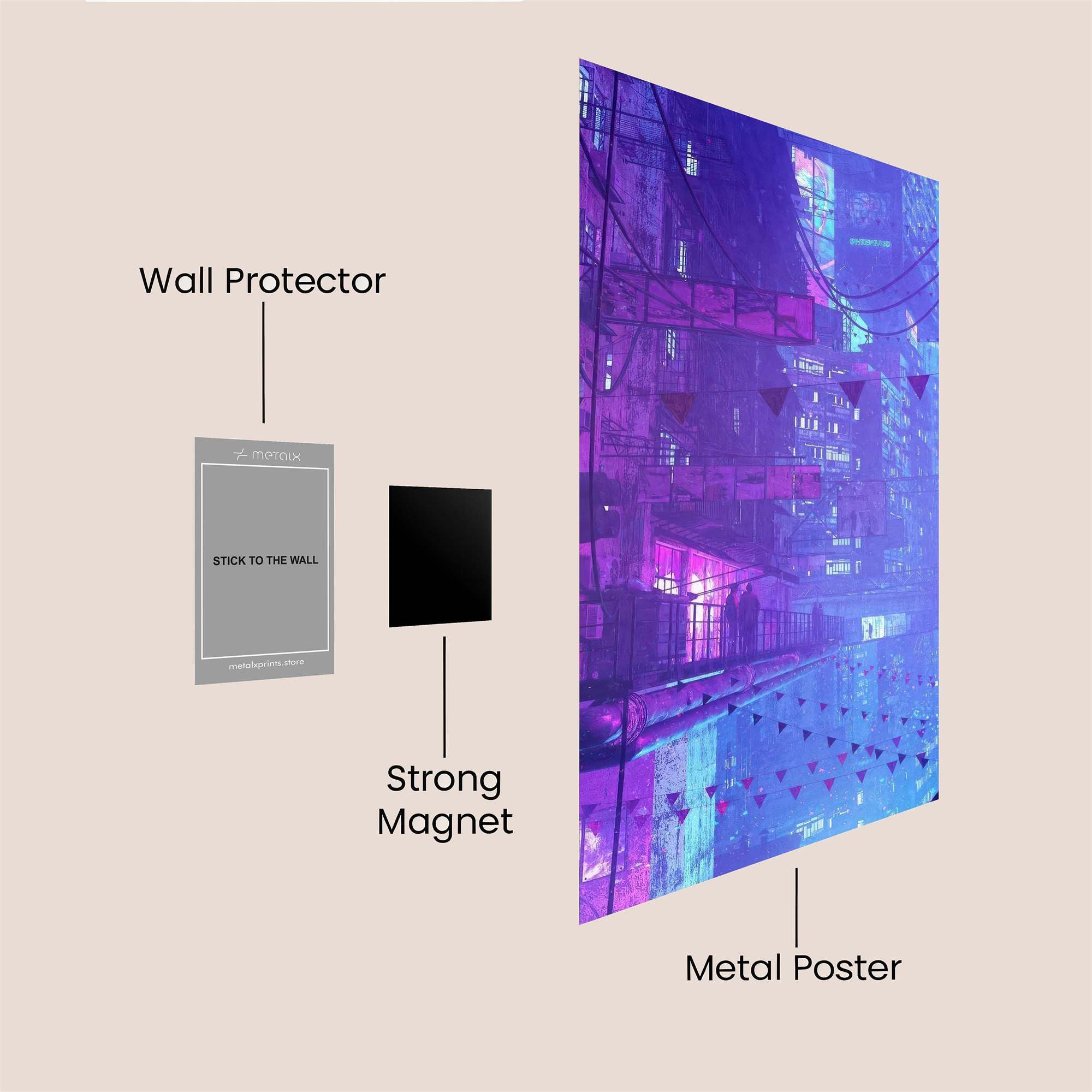 Neon Serenity Safe Wall Magnetic / M