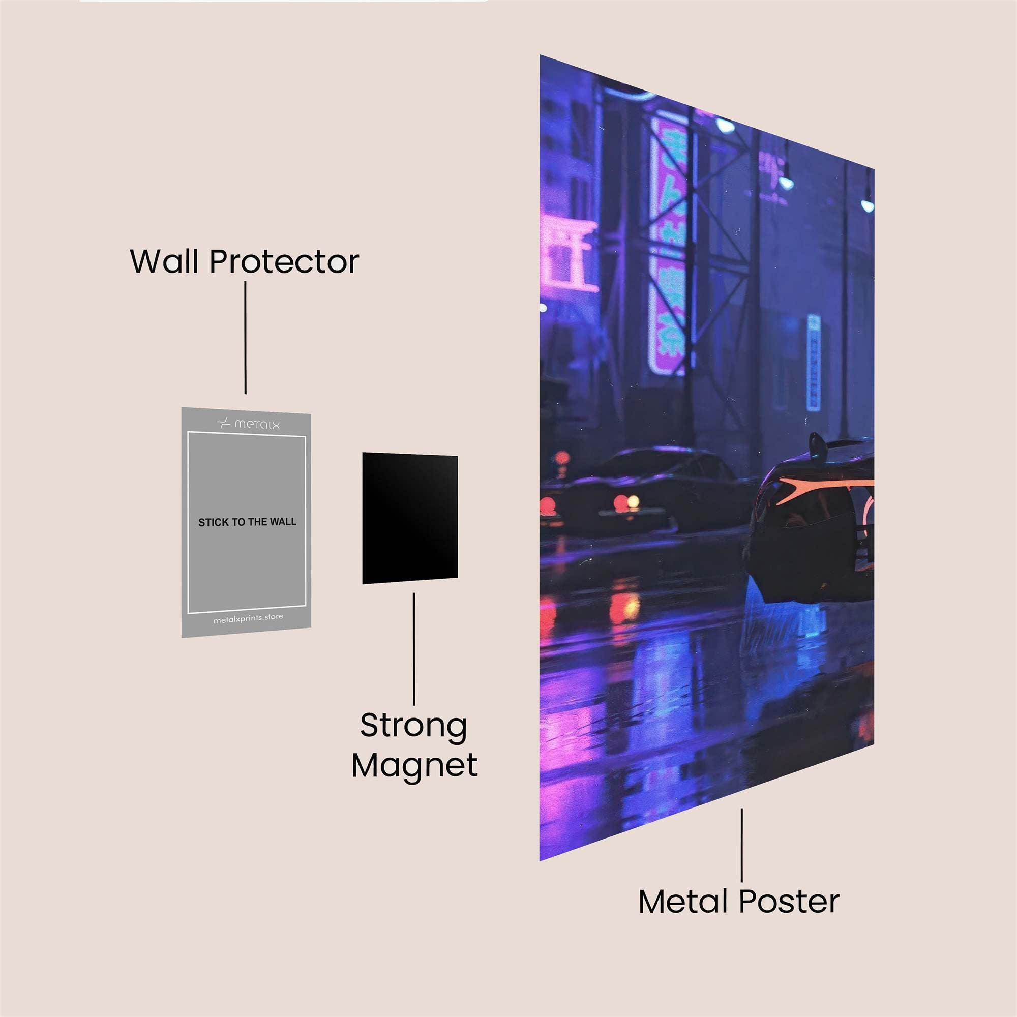Neon Nocturne Safe Wall Magnetic / M