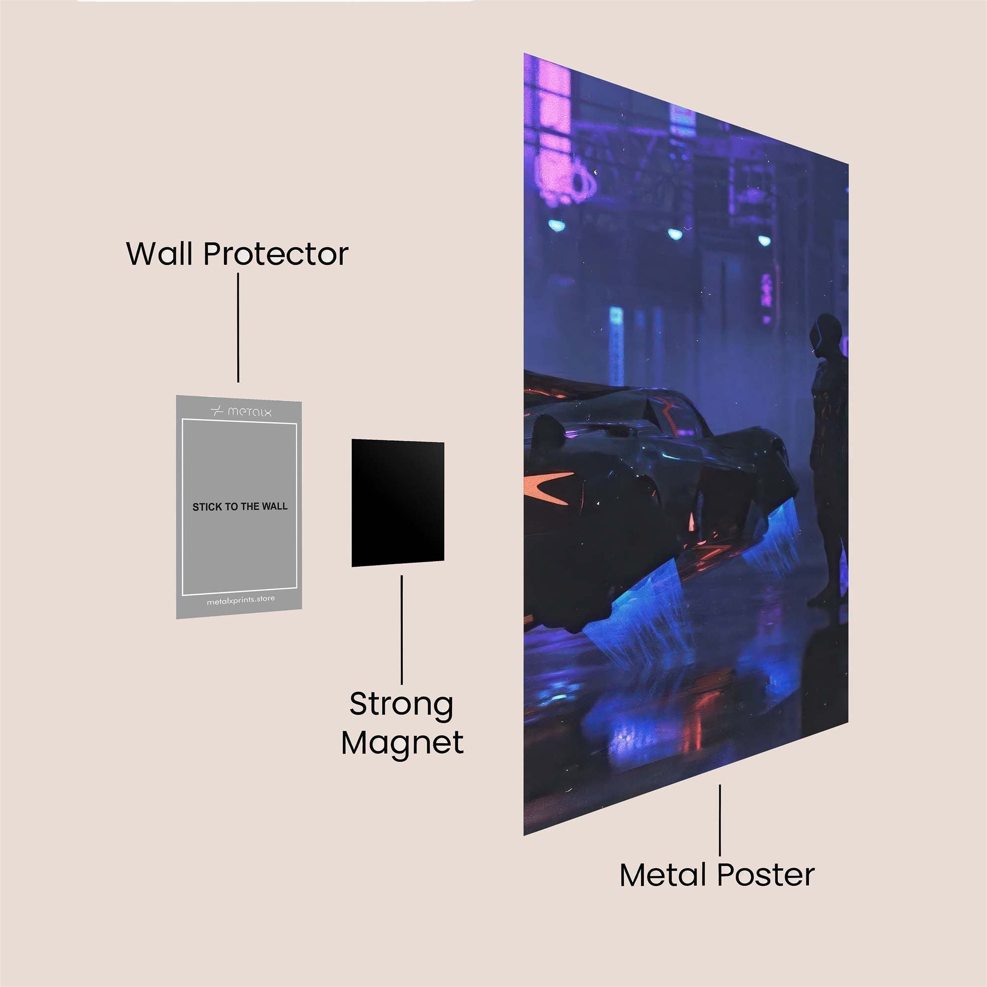 Cyberpunk Noir Safe Wall Magnetic / M