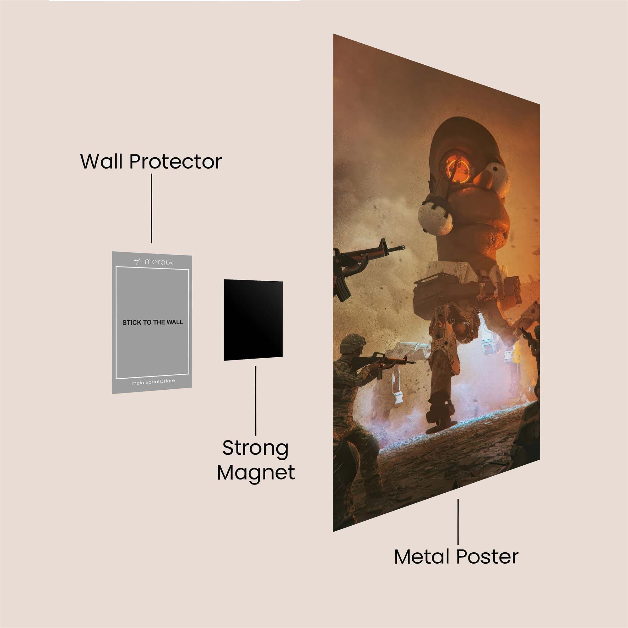Mecha Mayhem Safe Wall Magnetic / M