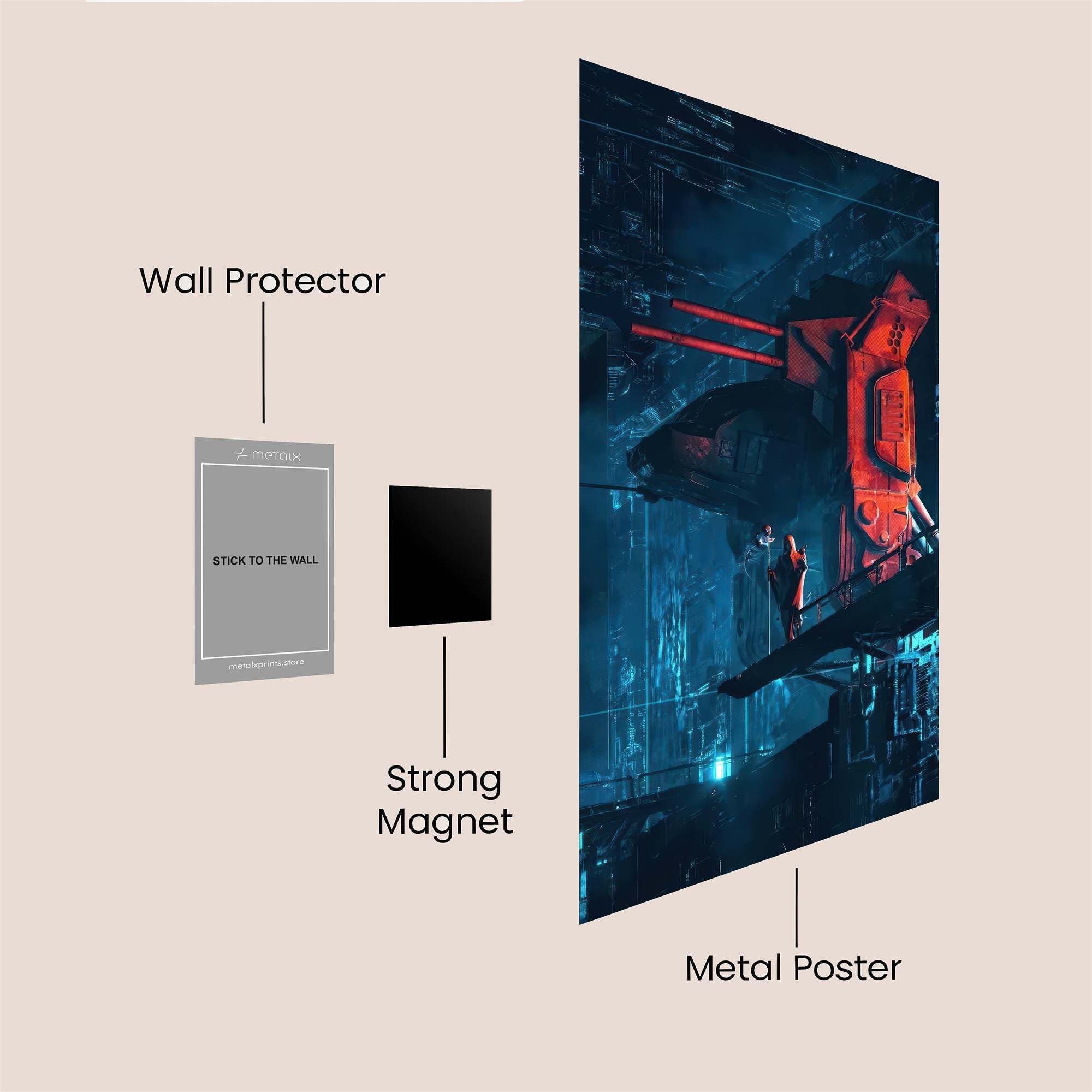 Mecha Solitude Safe Wall Magnetic / M