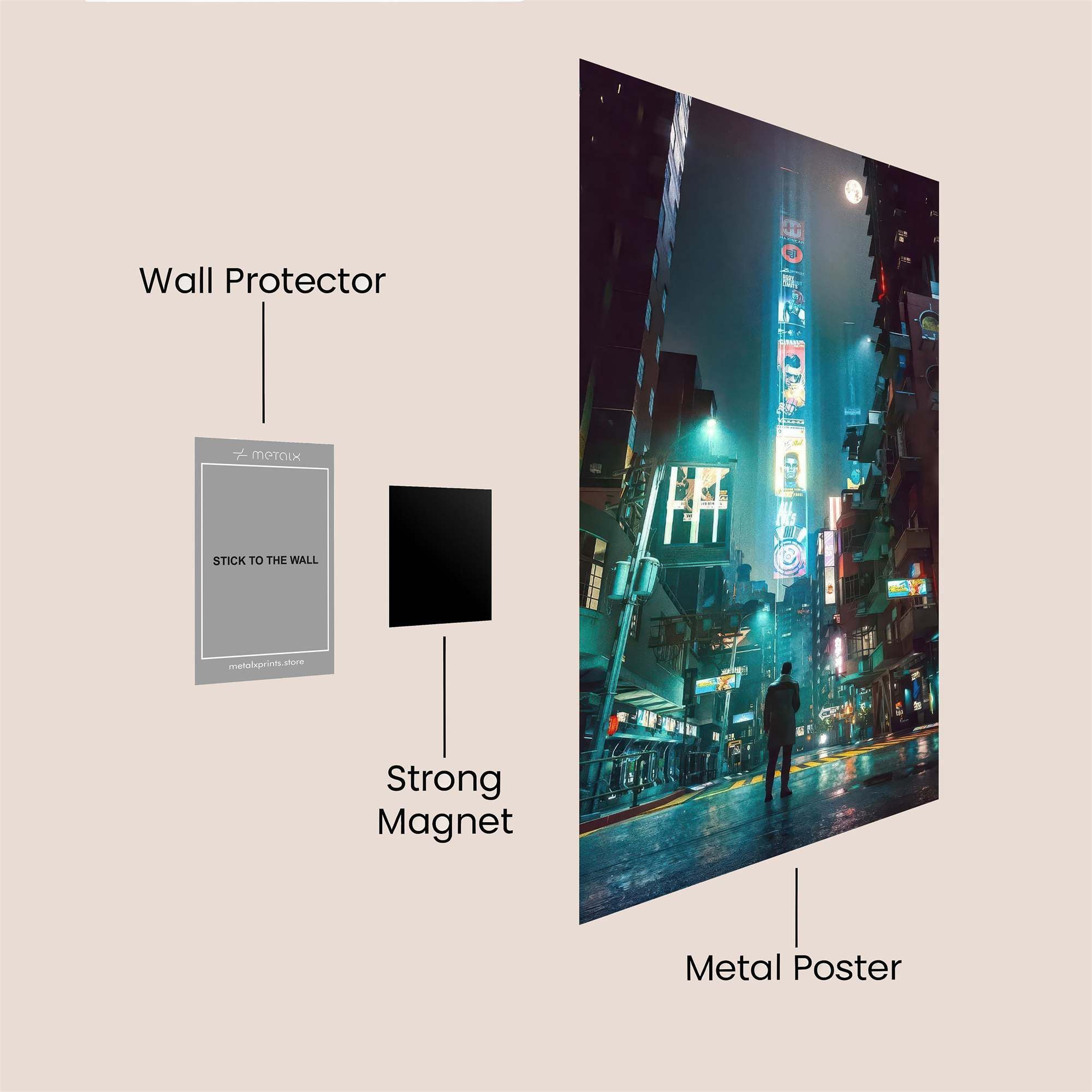Cyberpunk Solitude Safe Wall Magnetic / M