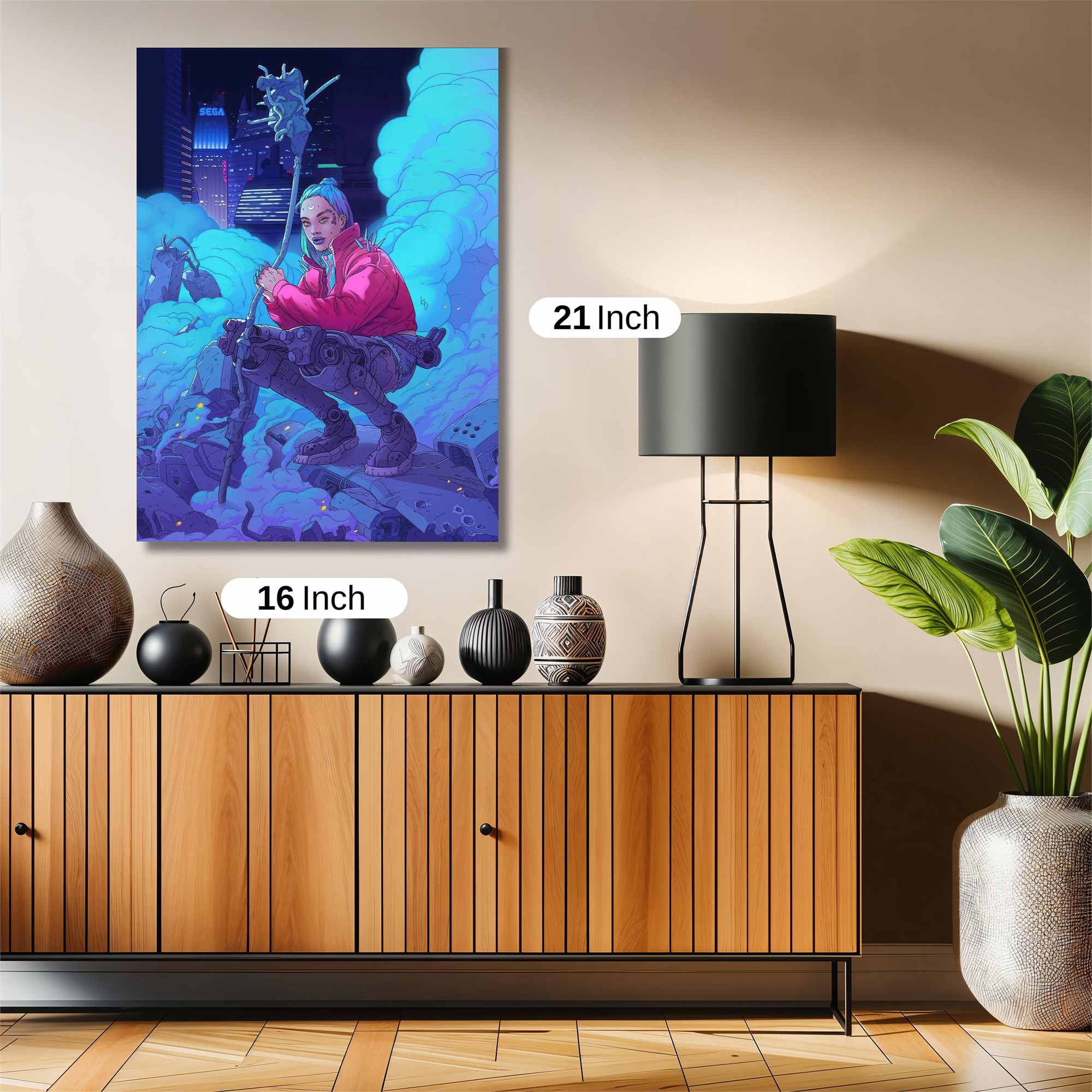 Neon Sorceress Safe Wall Magnetic / M