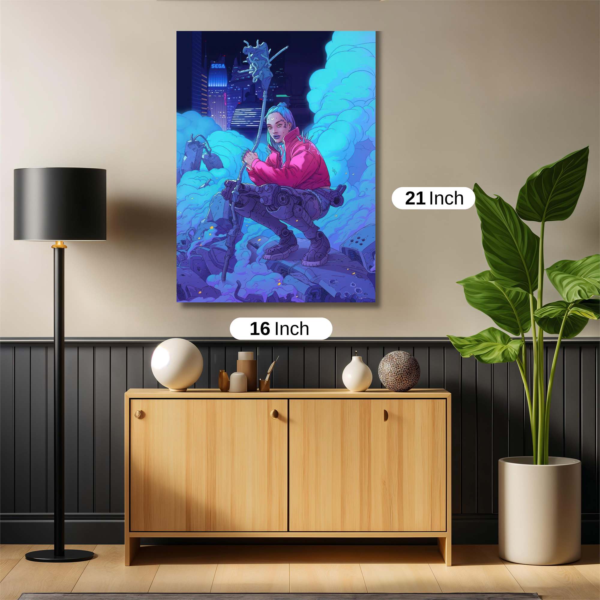 Neon Sorceress Safe Wall Magnetic / M