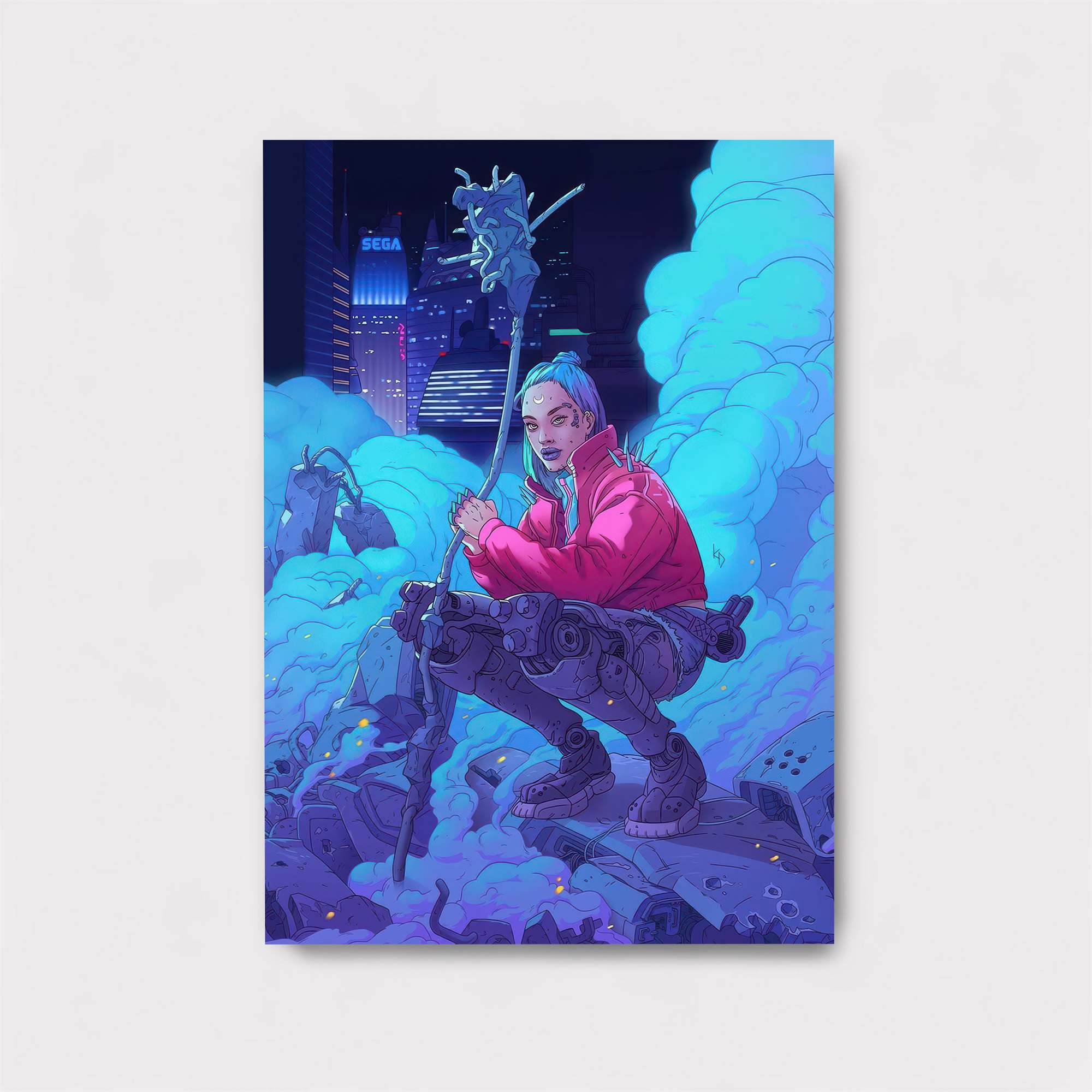 Neon Sorceress Safe Wall Magnetic / M