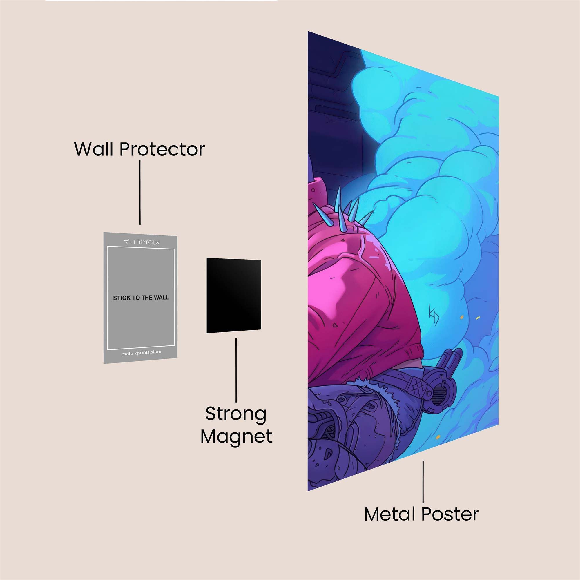 Cyberpunk Dream Safe Wall Magnetic / M
