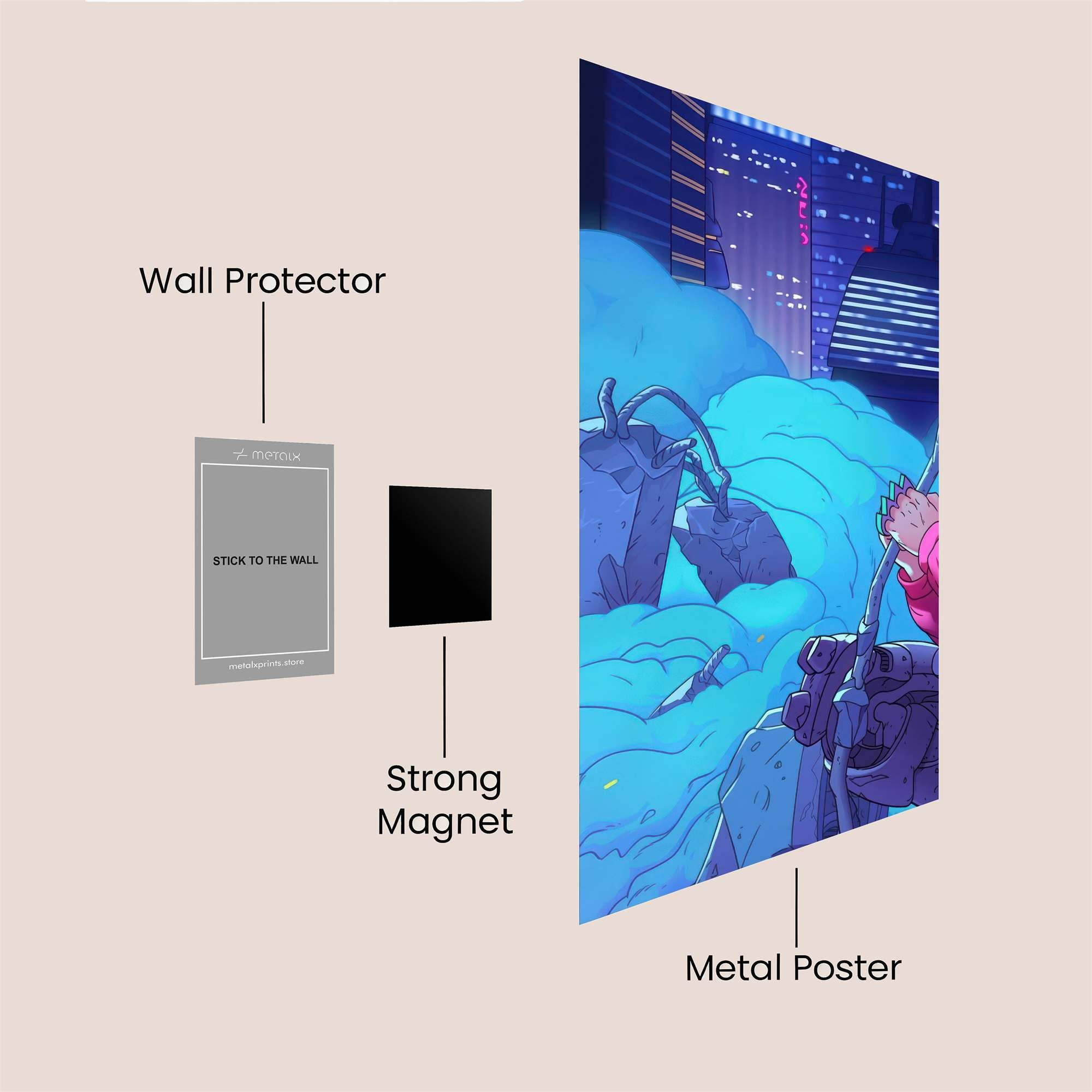 Cyber Serenity Safe Wall Magnetic / M