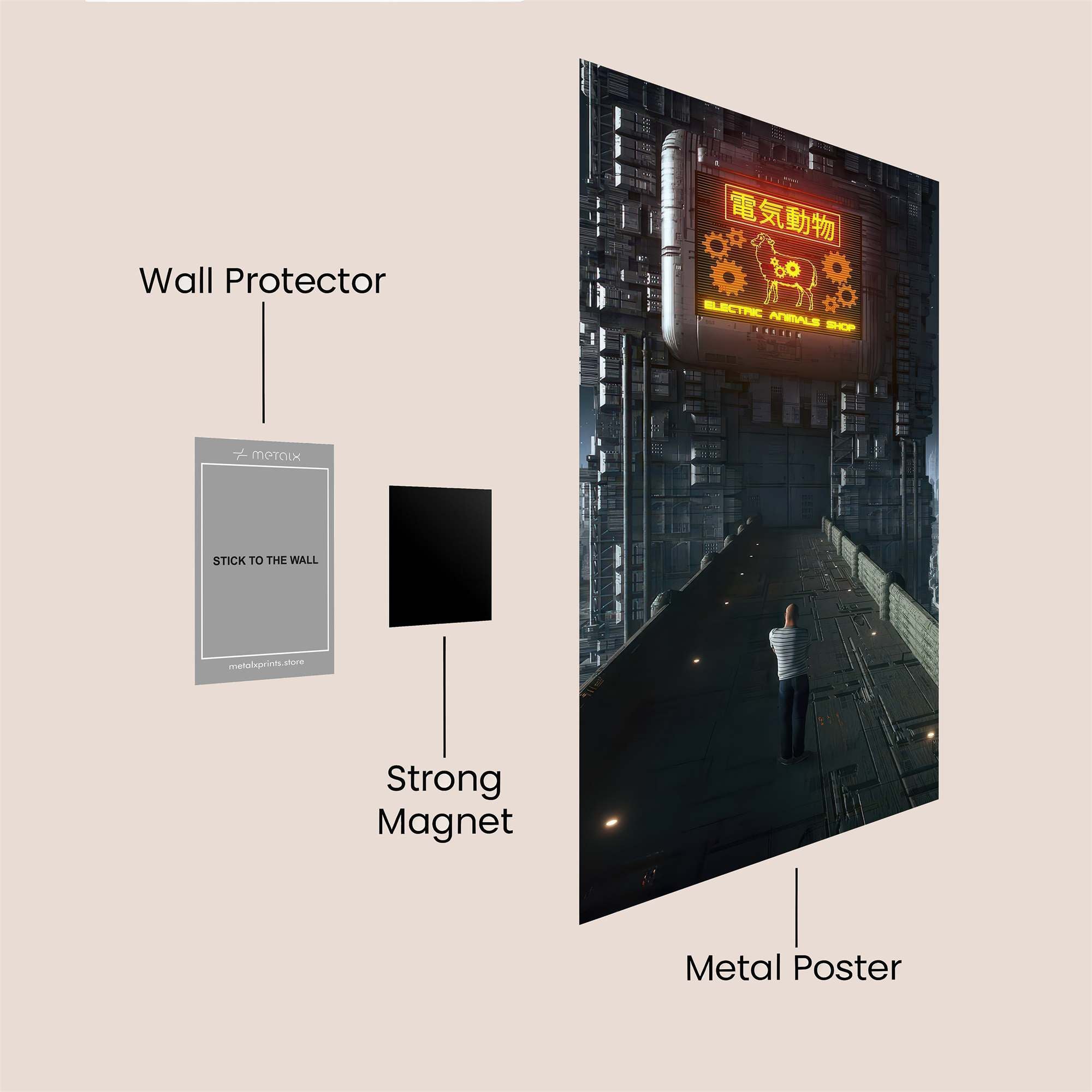 Neon Solitude Safe Wall Magnetic / M