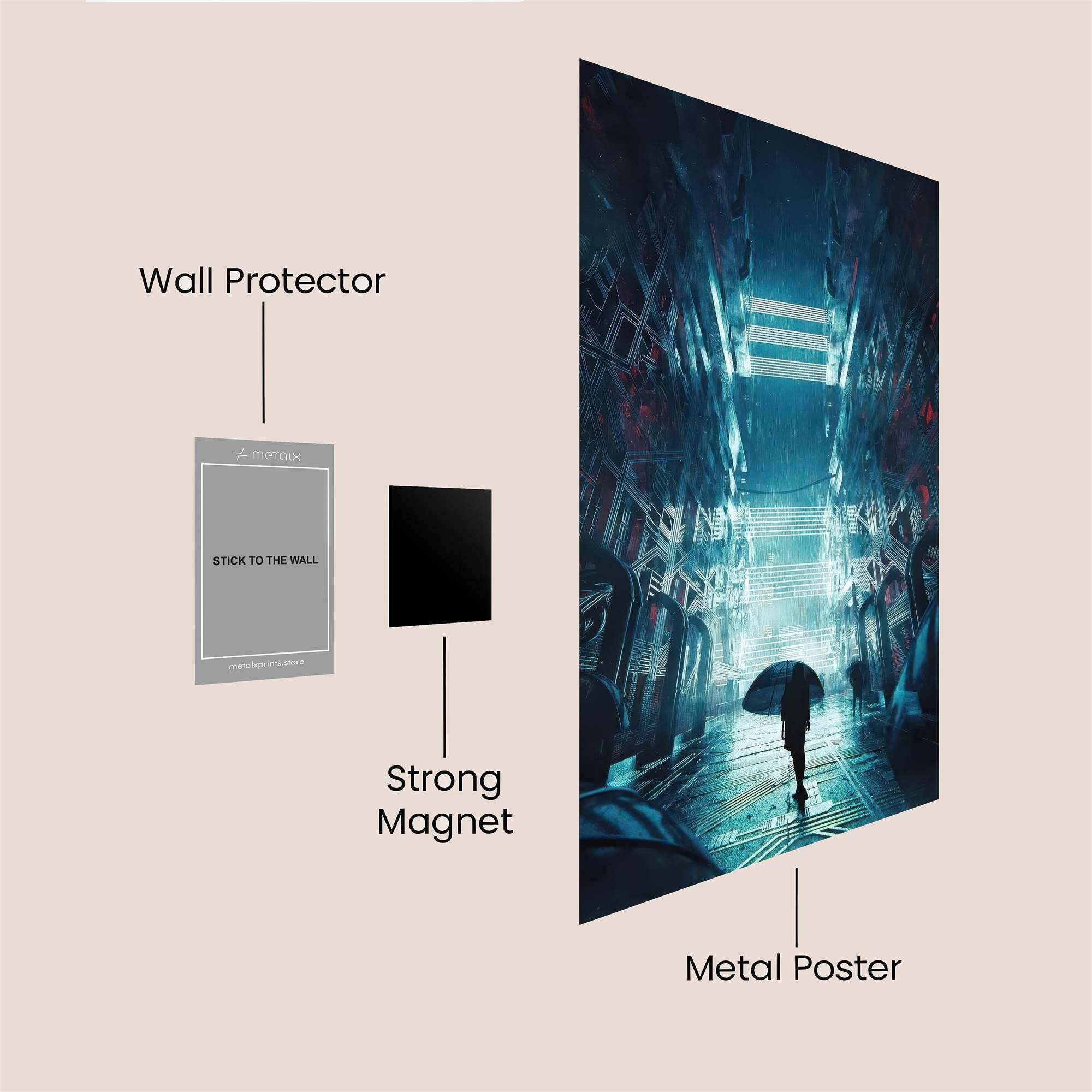 Cyberpunk Solitude Safe Wall Magnetic / M