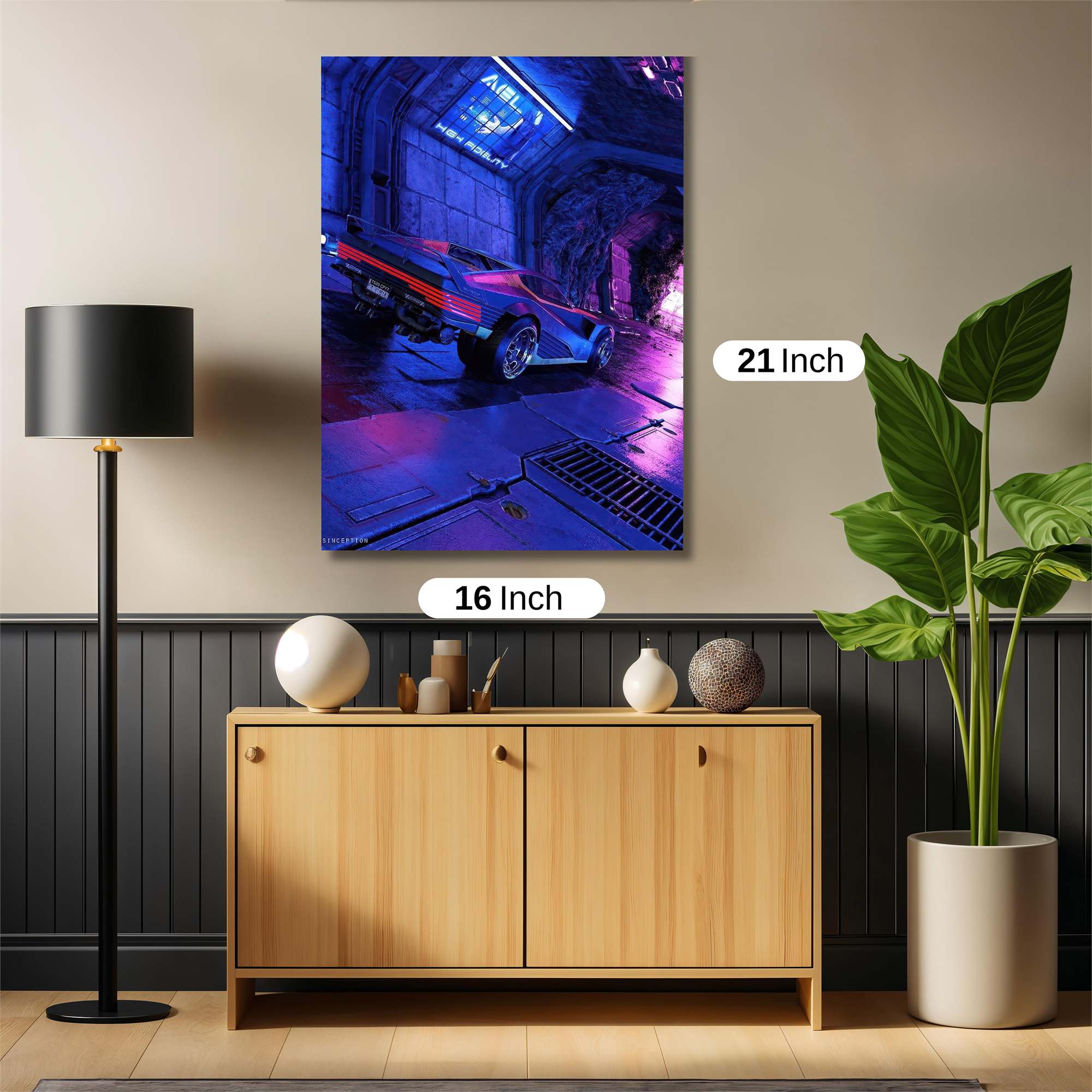 Neon Escape Safe Wall Magnetic / M