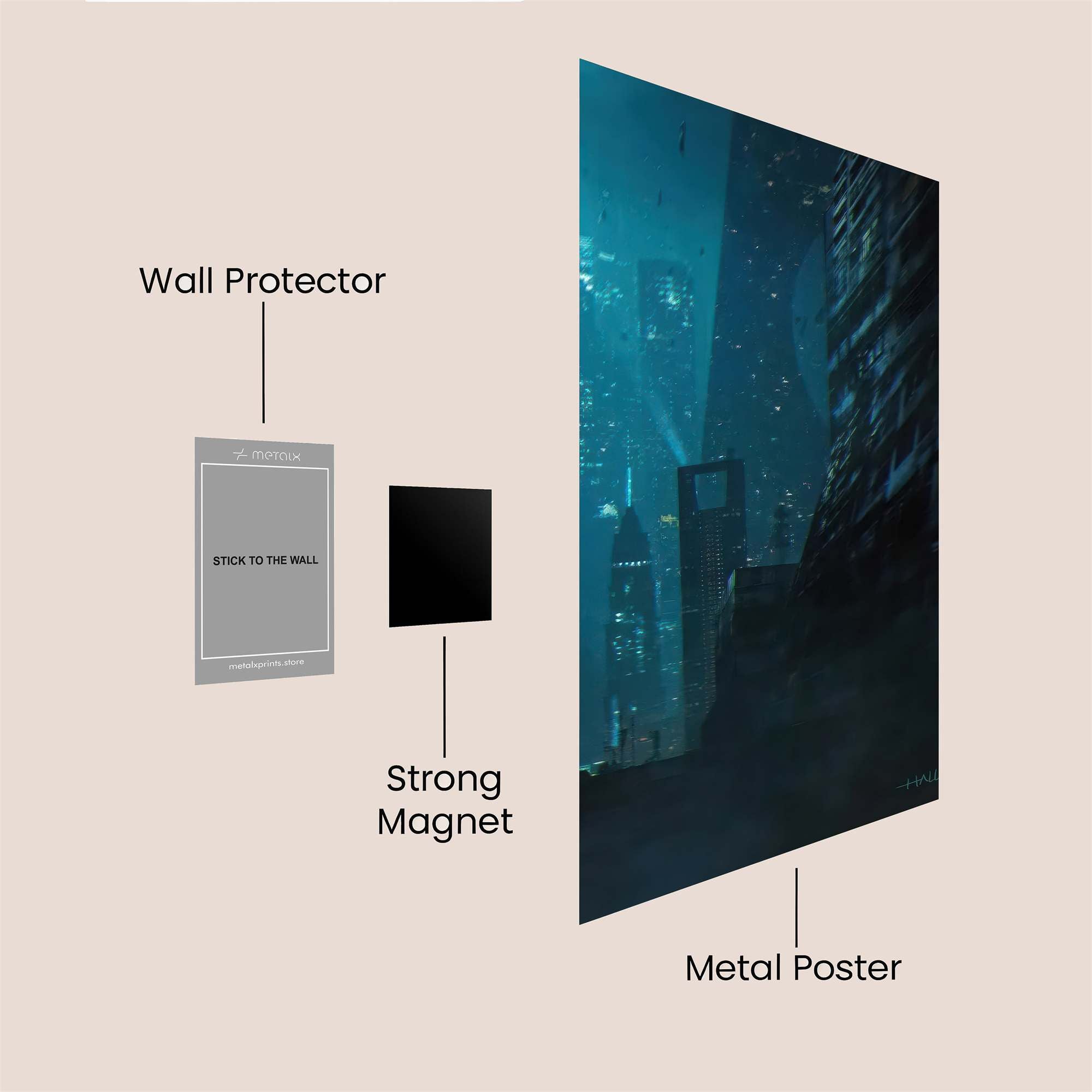 Neon Abyss Safe Wall Magnetic / M