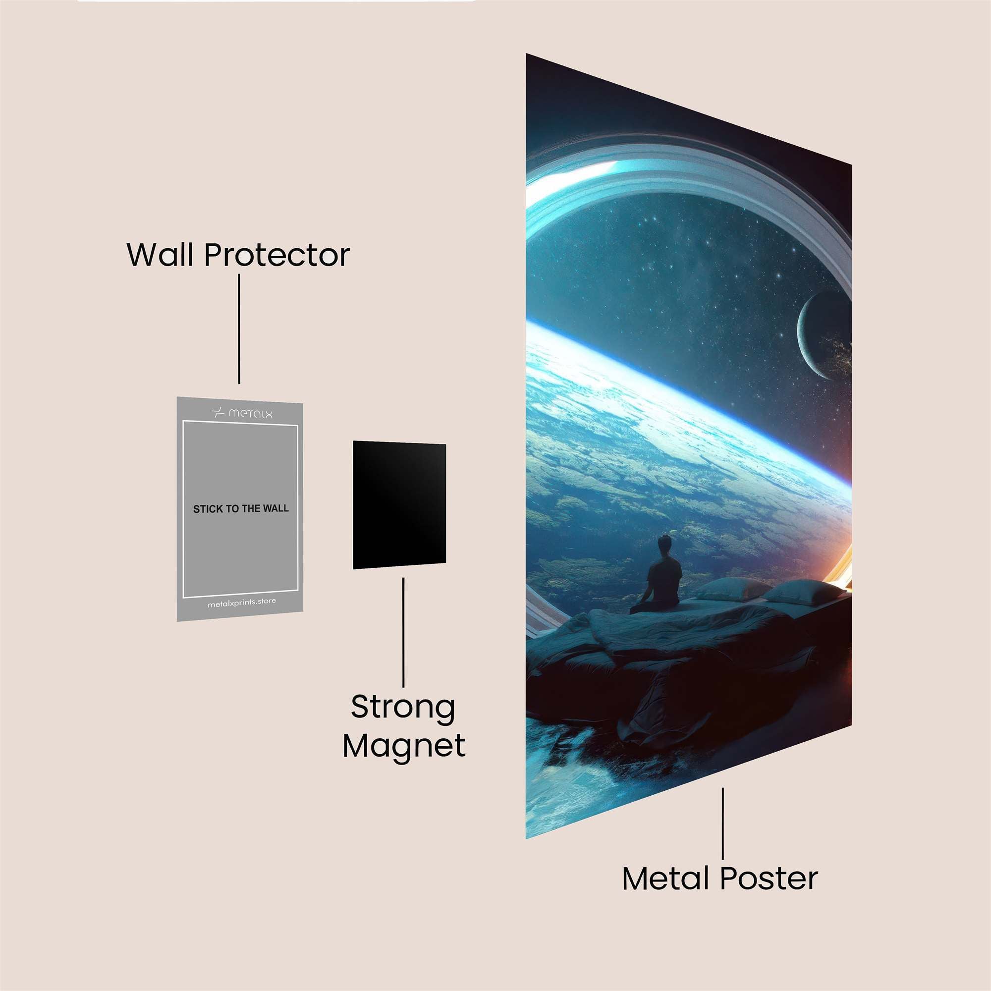 Futuristic Serenity Safe Wall Magnetic / M