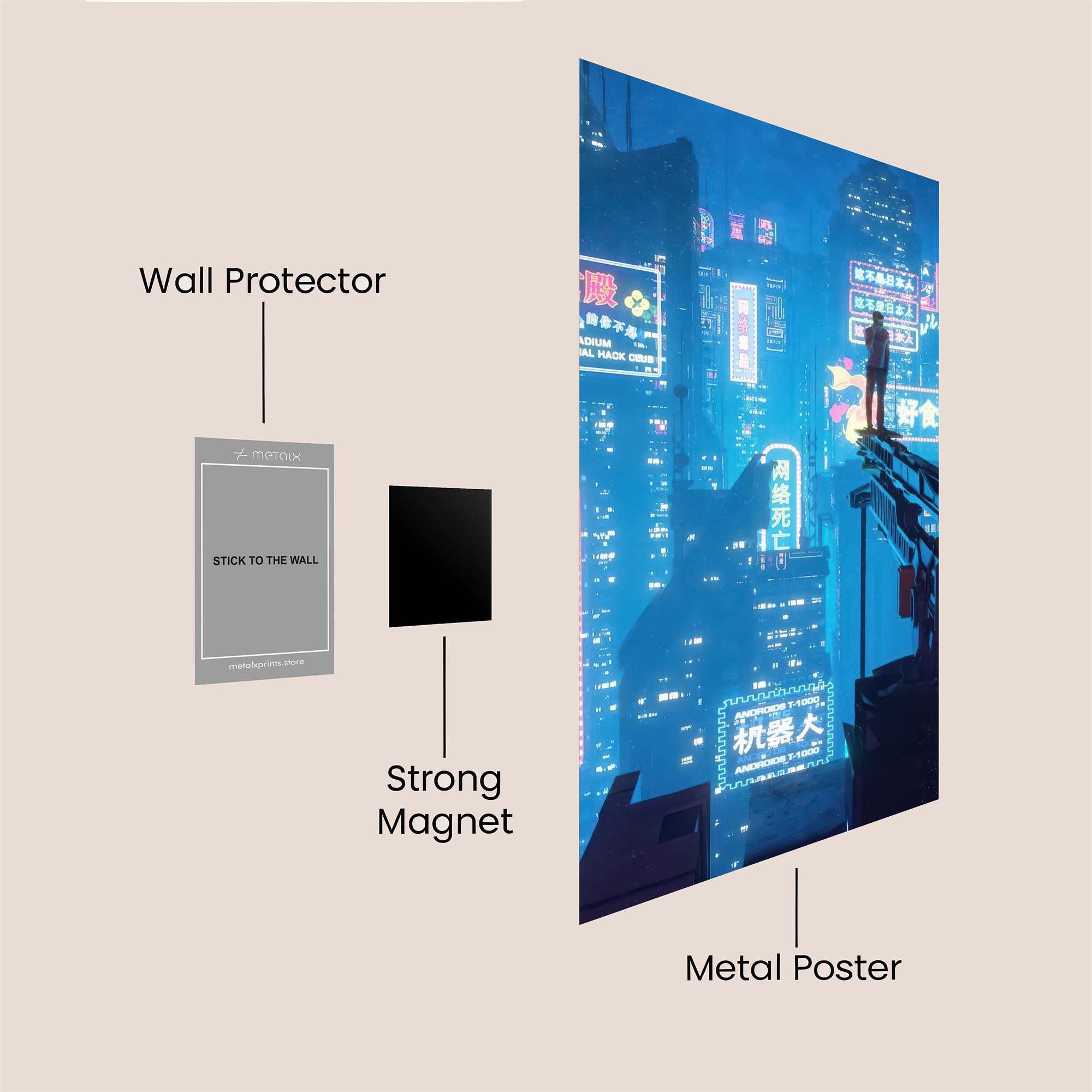 Neon Solitude Safe Wall Magnetic / M