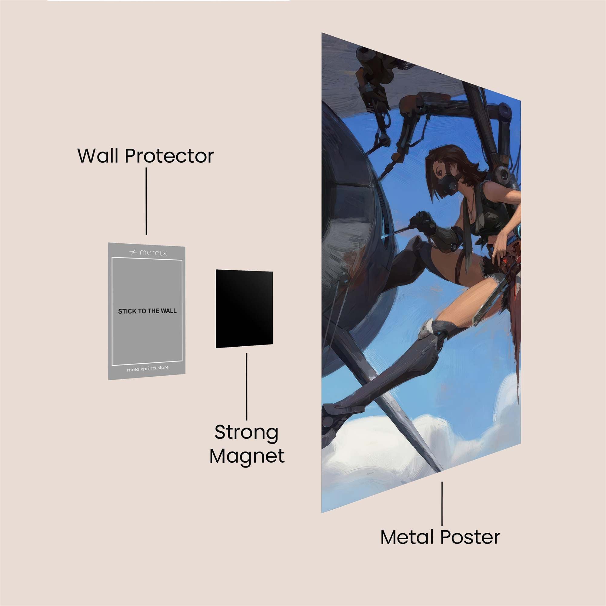 Sky Rebel Safe Wall Magnetic / M