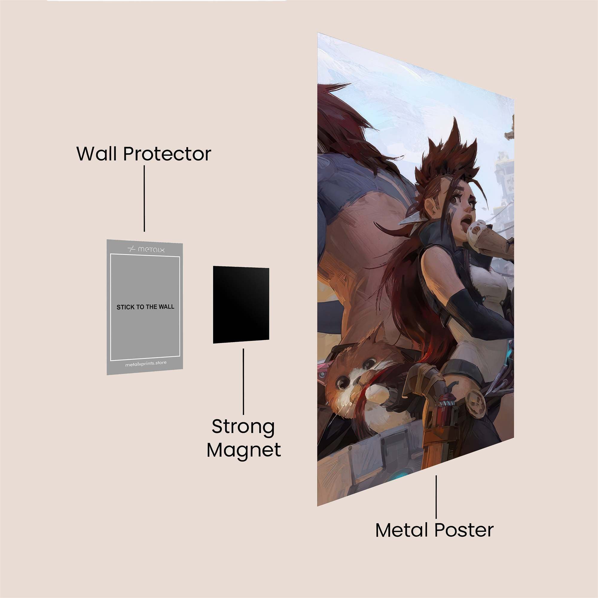 Warrior Whimsy Safe Wall Magnetic / M