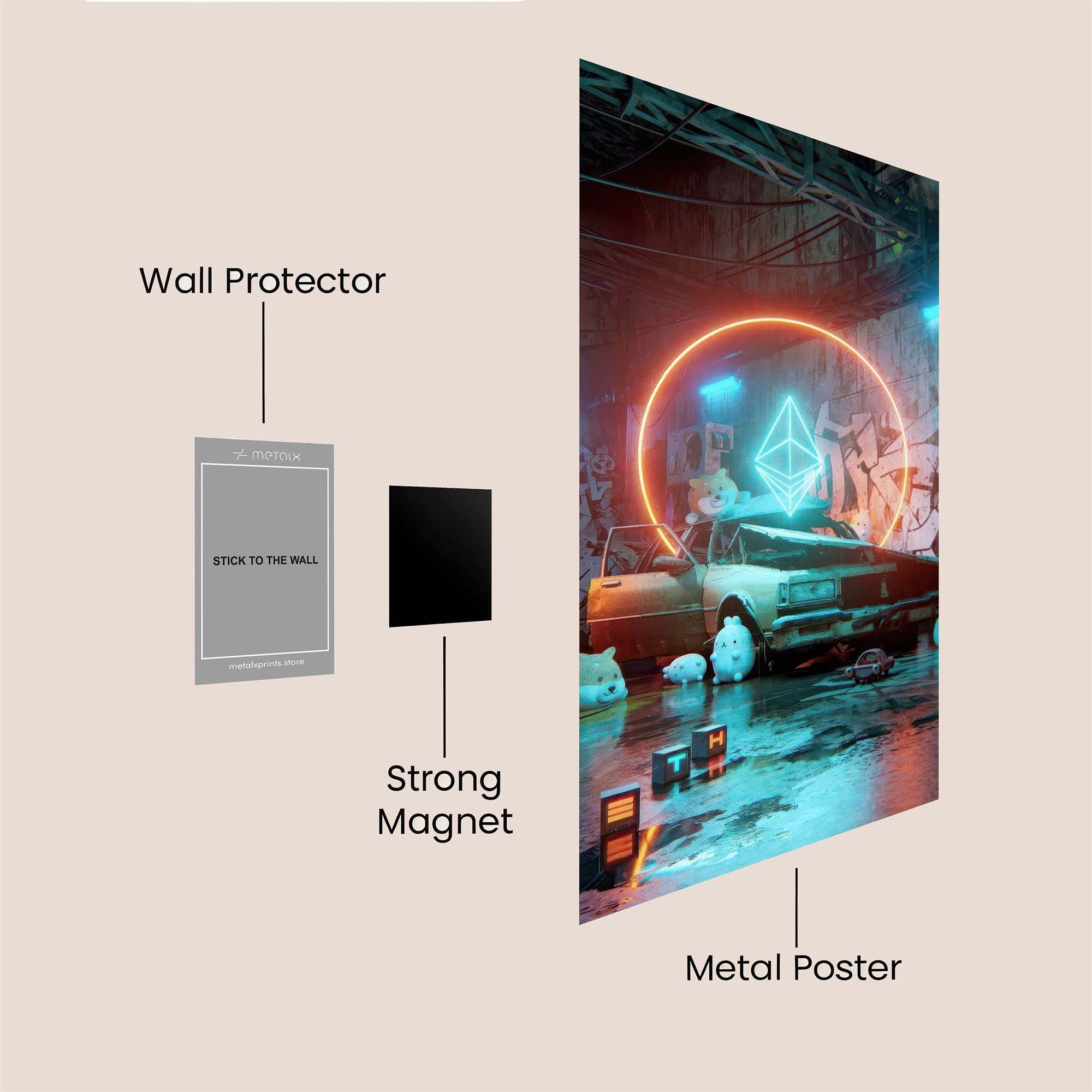 Ethereum Glow Safe Wall Magnetic / M
