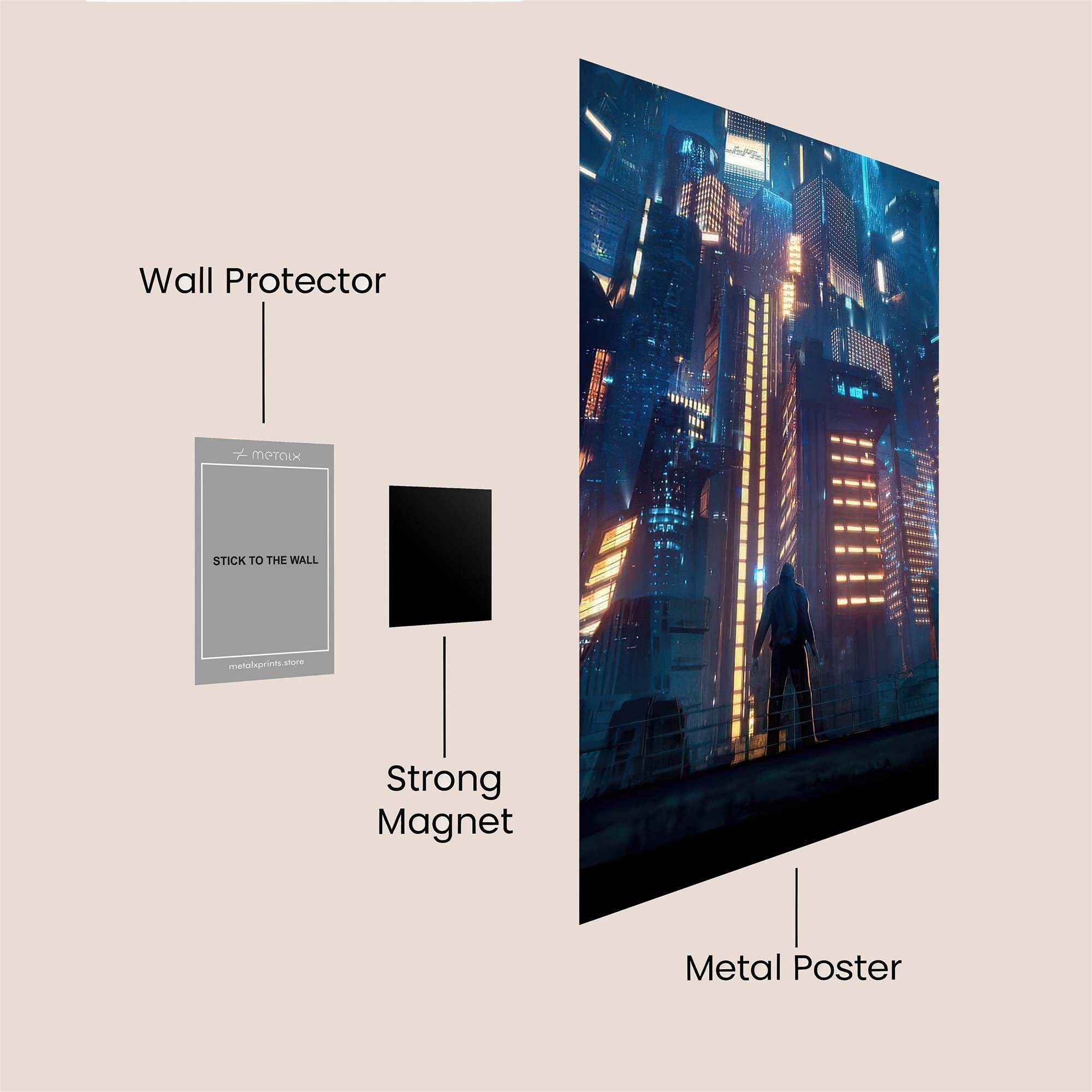 Cyberpunk Solitude Safe Wall Magnetic / M