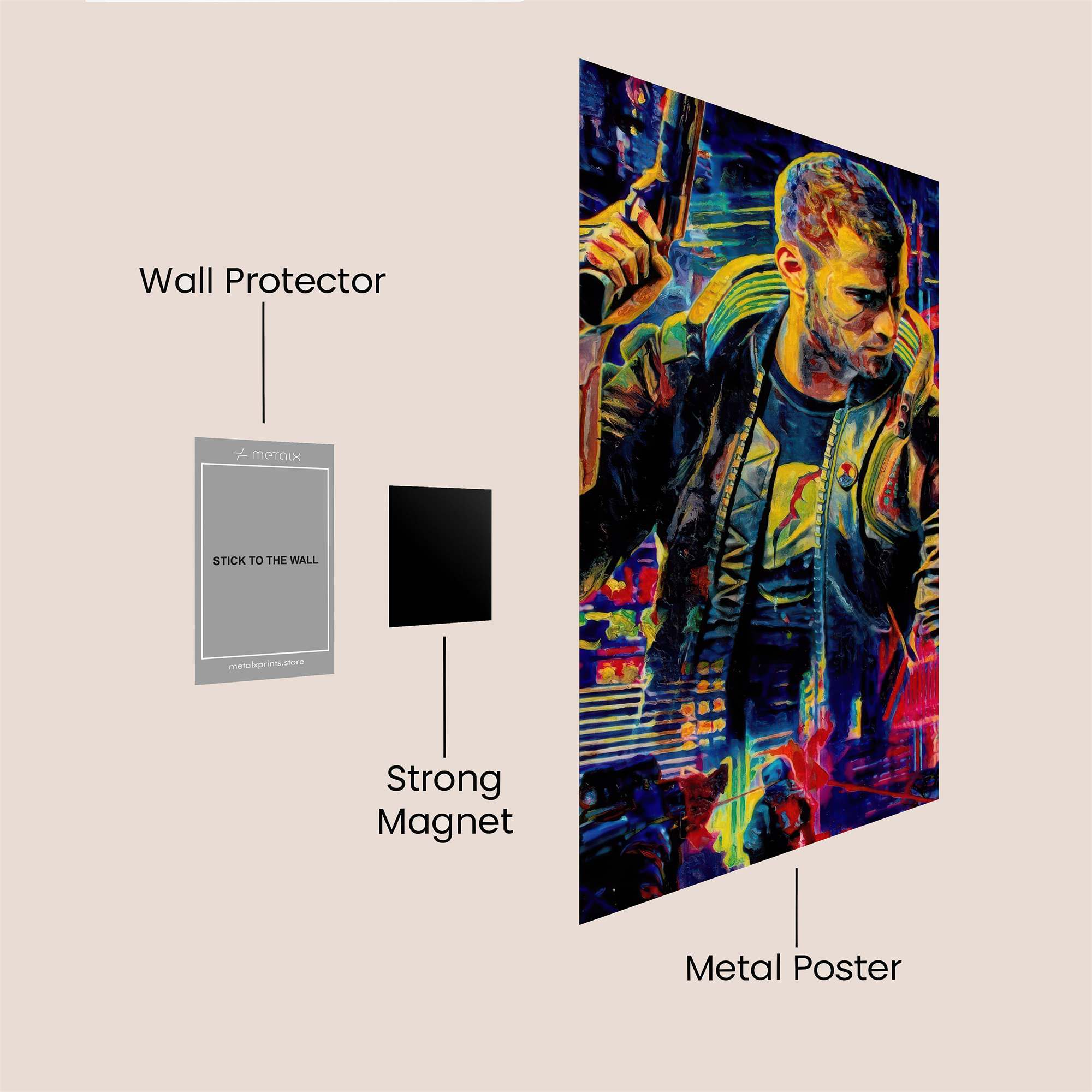 Cyberpunk Vigilante Safe Wall Magnetic / M