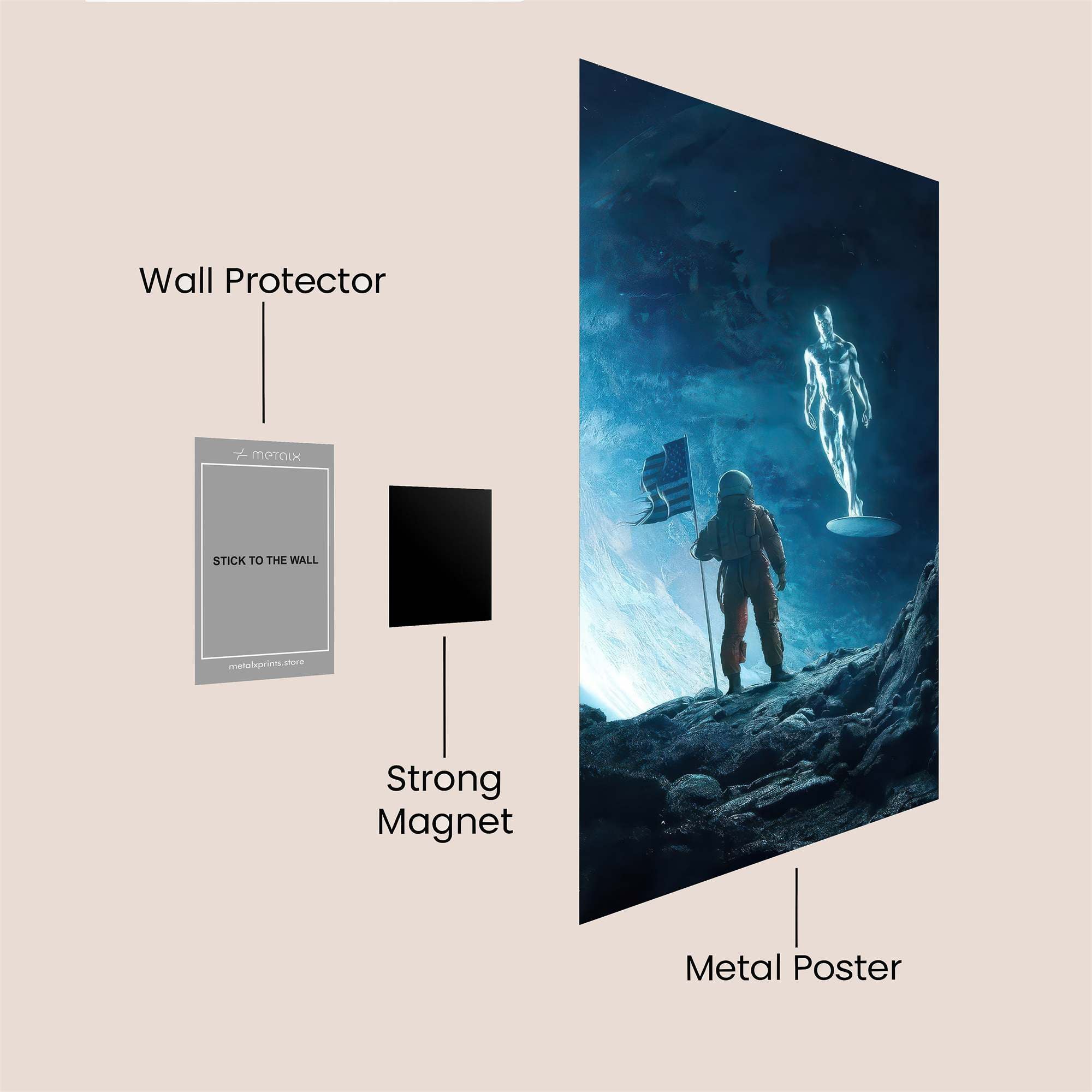 Astronaut Enigma Safe Wall Magnetic / M