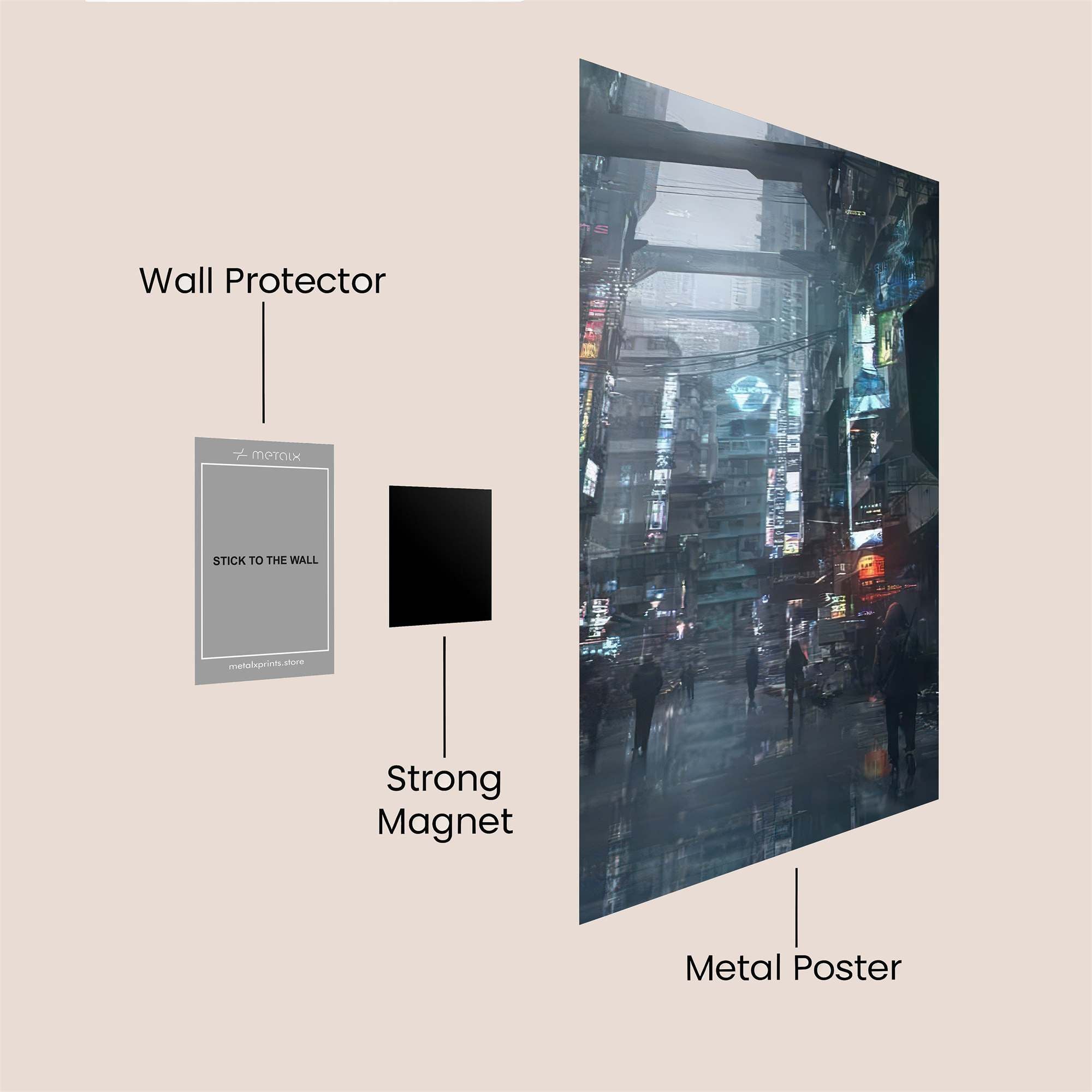 Cyberpunk Dusk Safe Wall Magnetic / M
