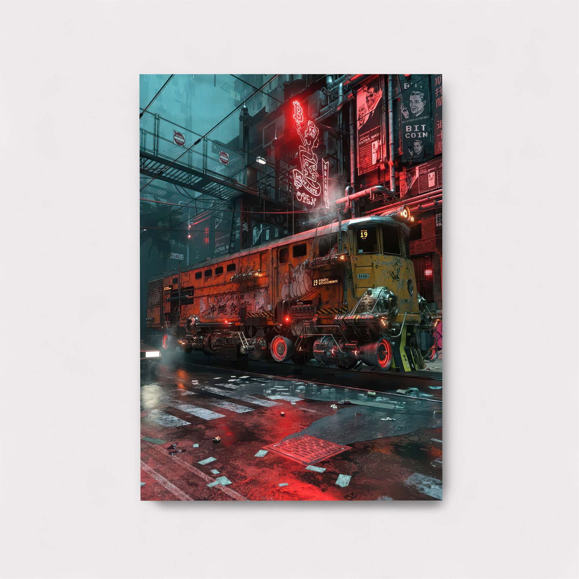 Cyberpunk Train Safe Wall Magnetic / M