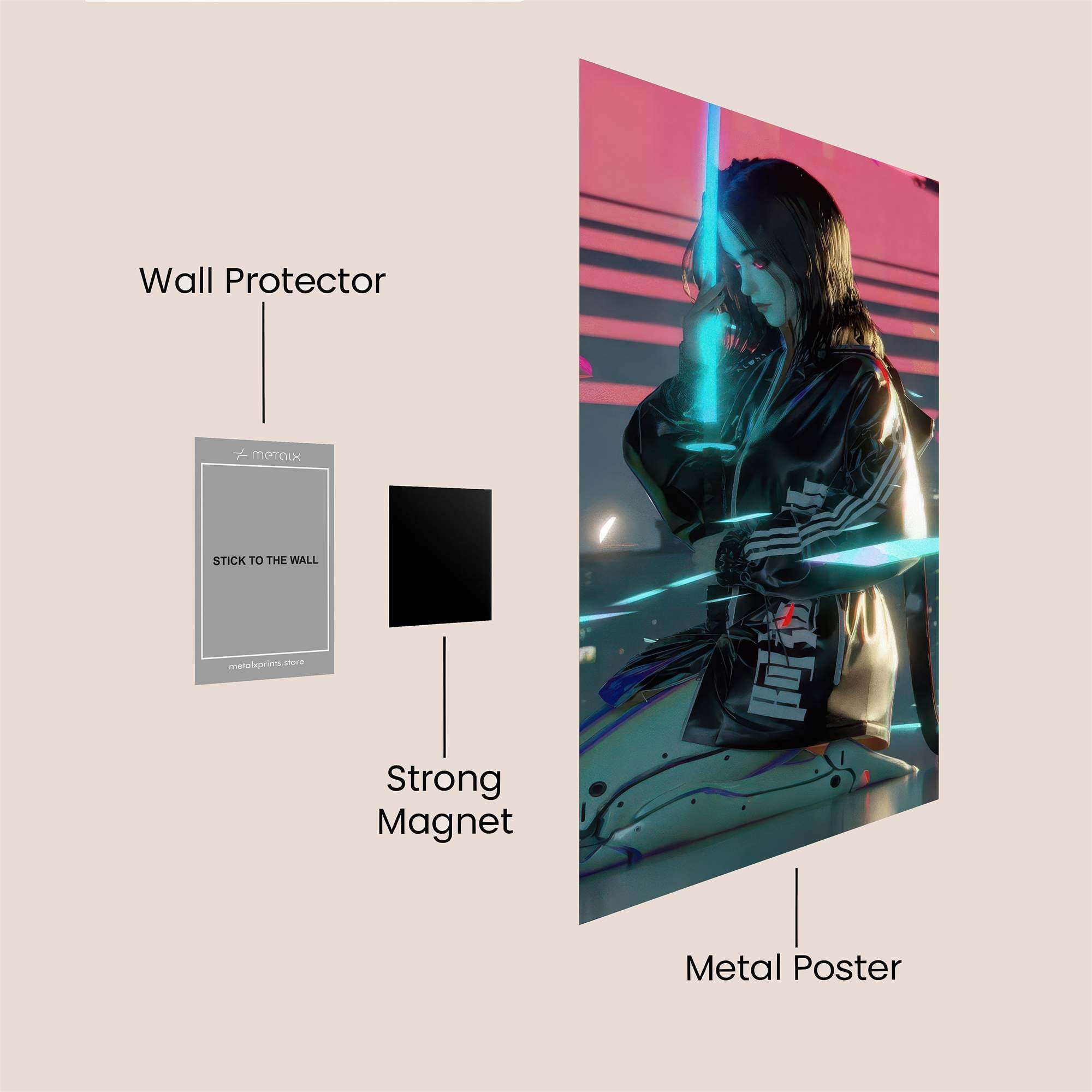 Cyber Serenity Safe Wall Magnetic / M