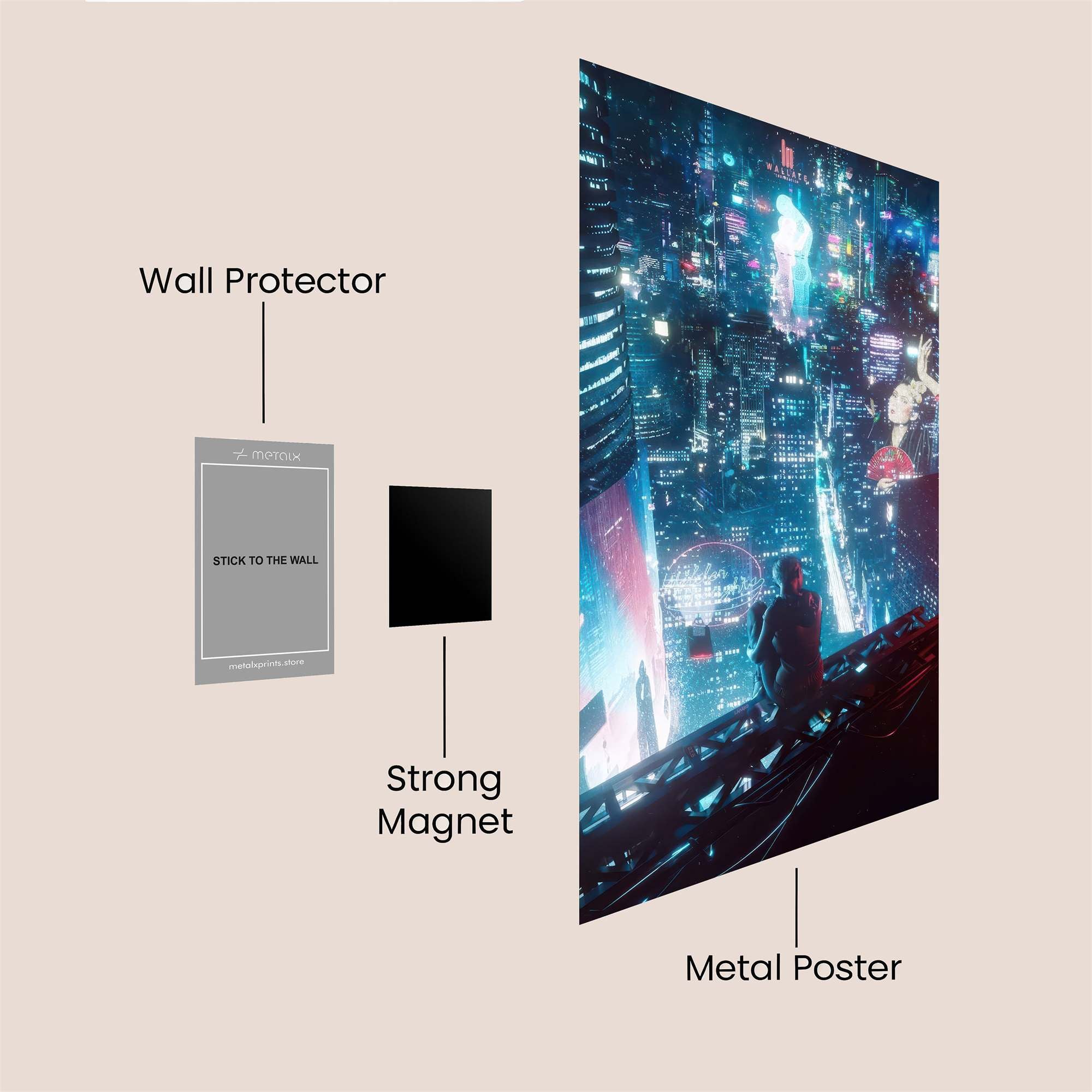 Neon Serenity Safe Wall Magnetic / M