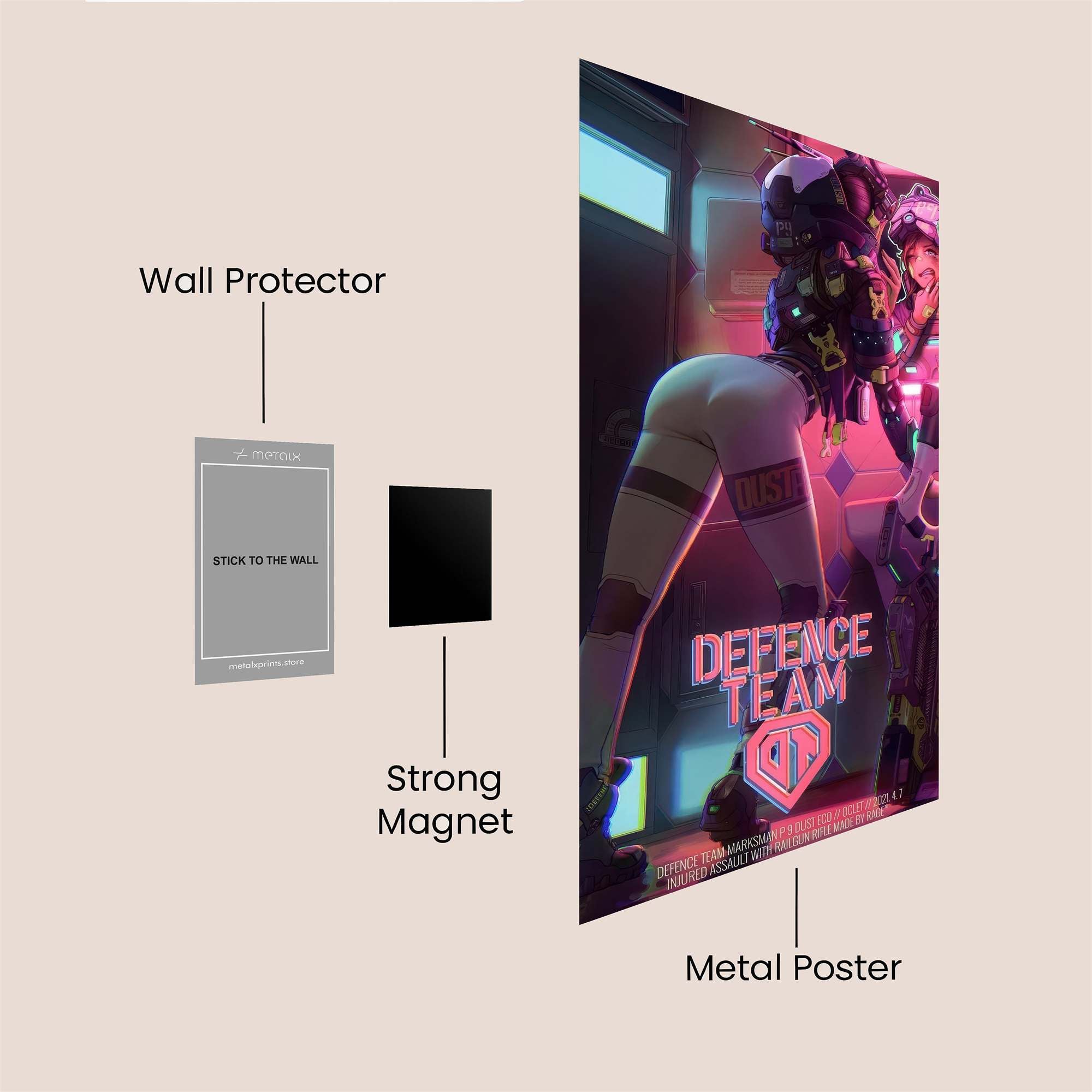 Cyber Vixen Safe Wall Magnetic / M