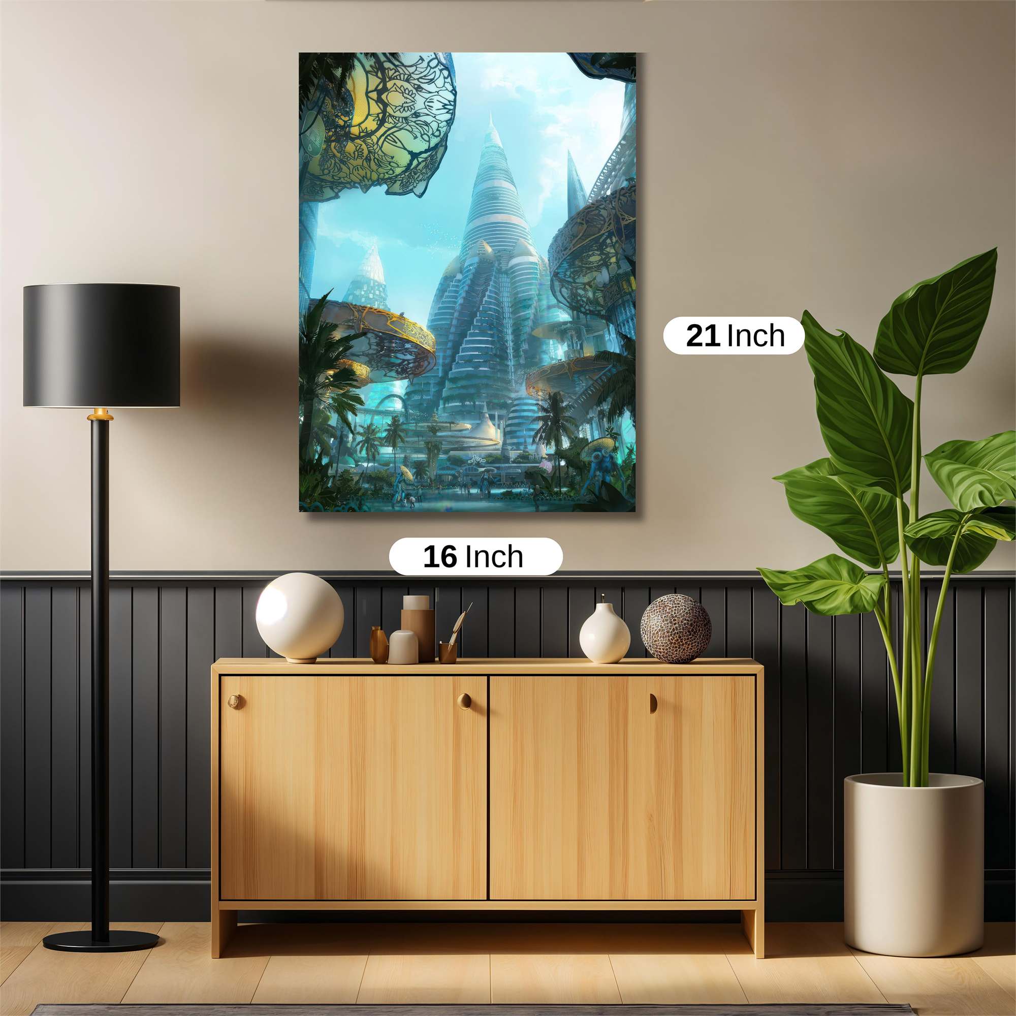 Futuristic Serenity Safe Wall Magnetic / M