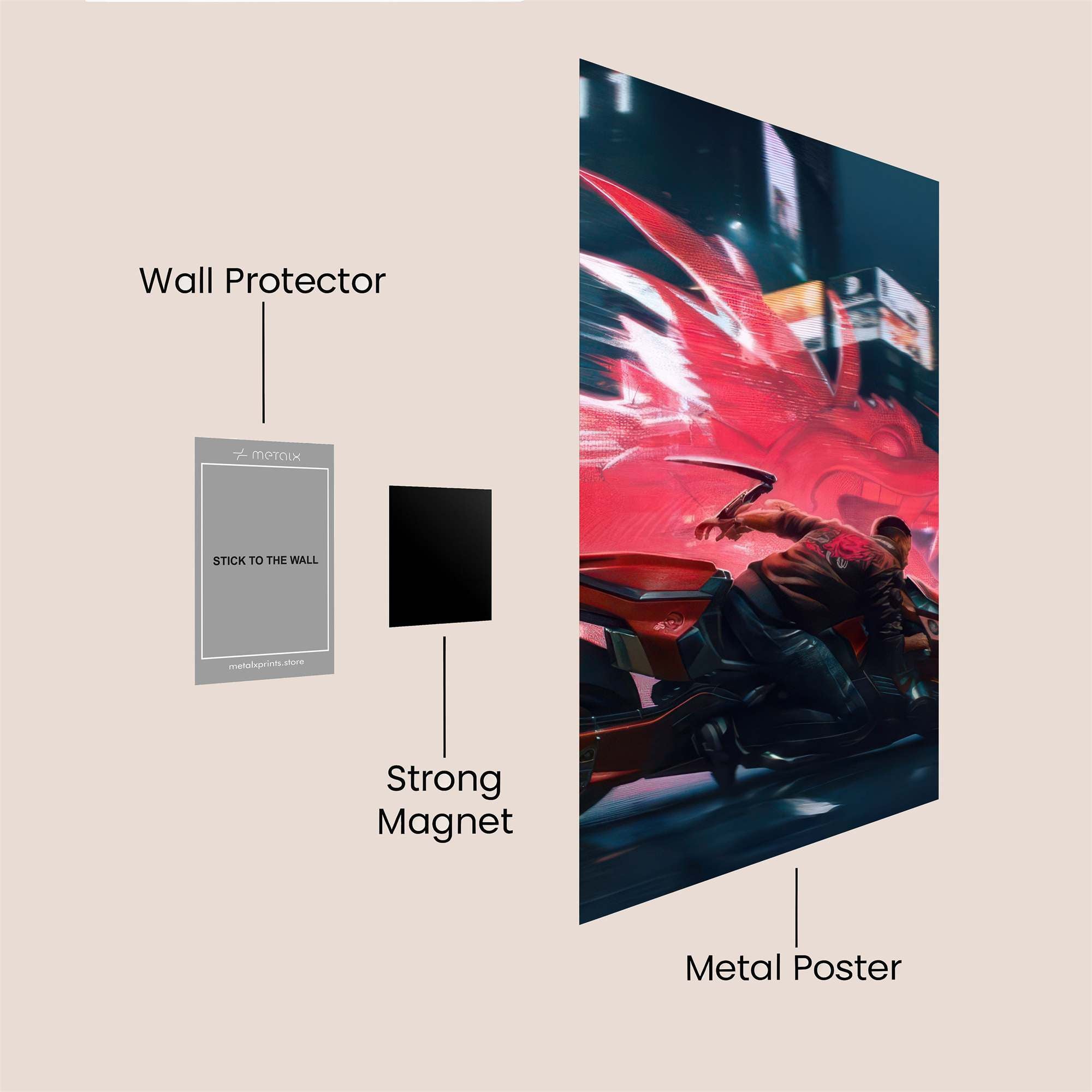 Neon Rebel Safe Wall Magnetic / M