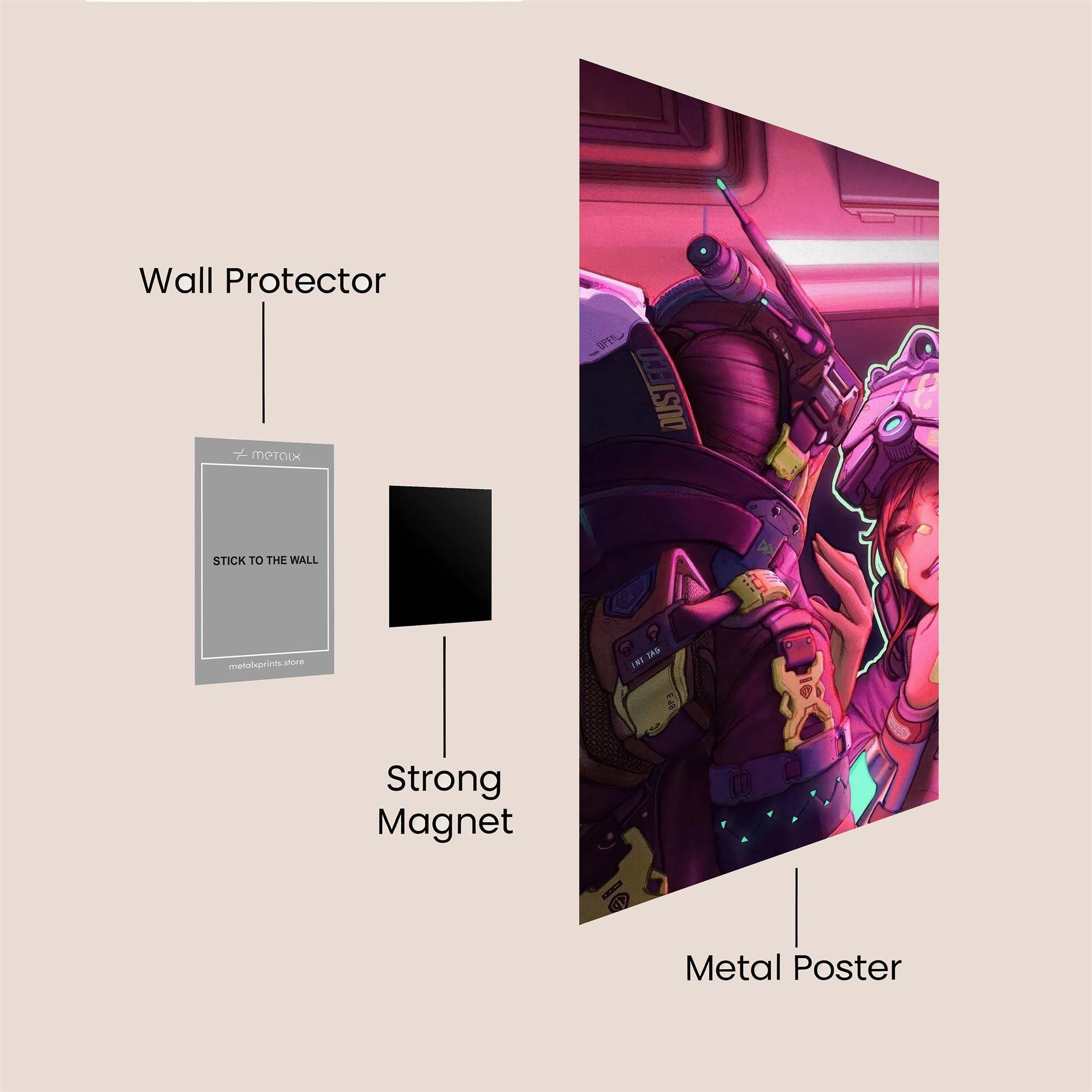 Neon Embrace Safe Wall Magnetic / M