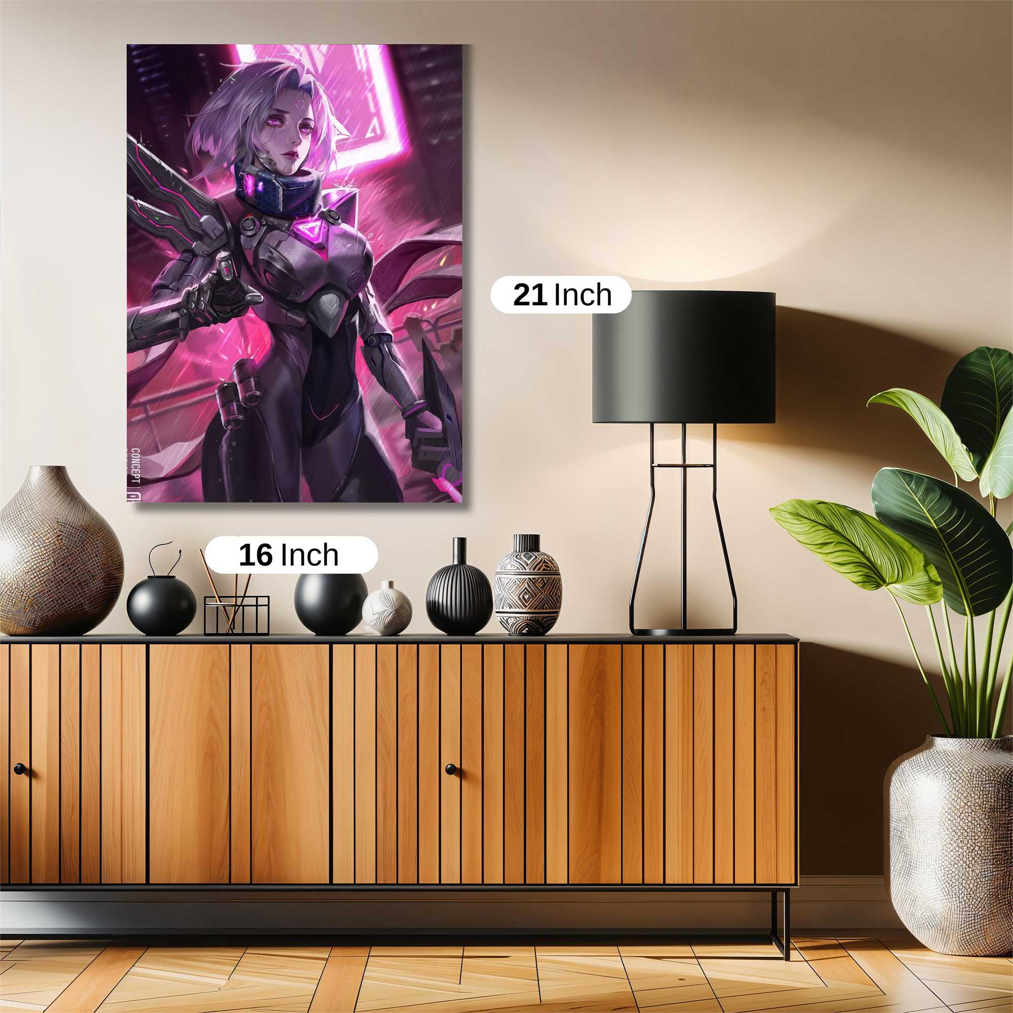 Neon Sentinel Safe Wall Magnetic / M