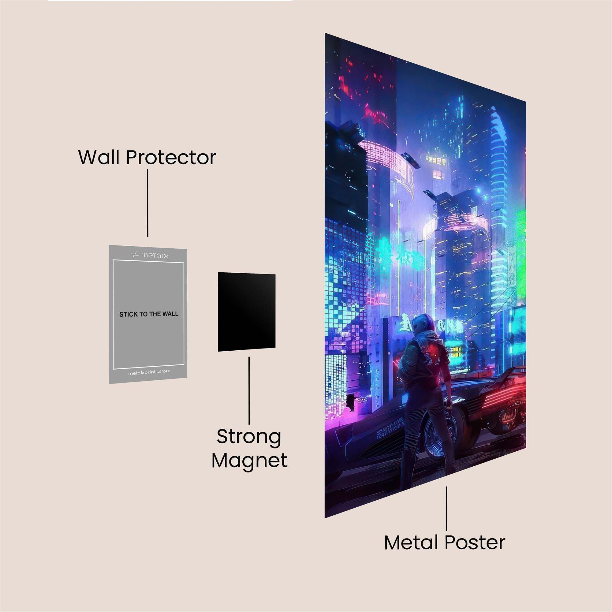 Neon Reverie Safe Wall Magnetic / M