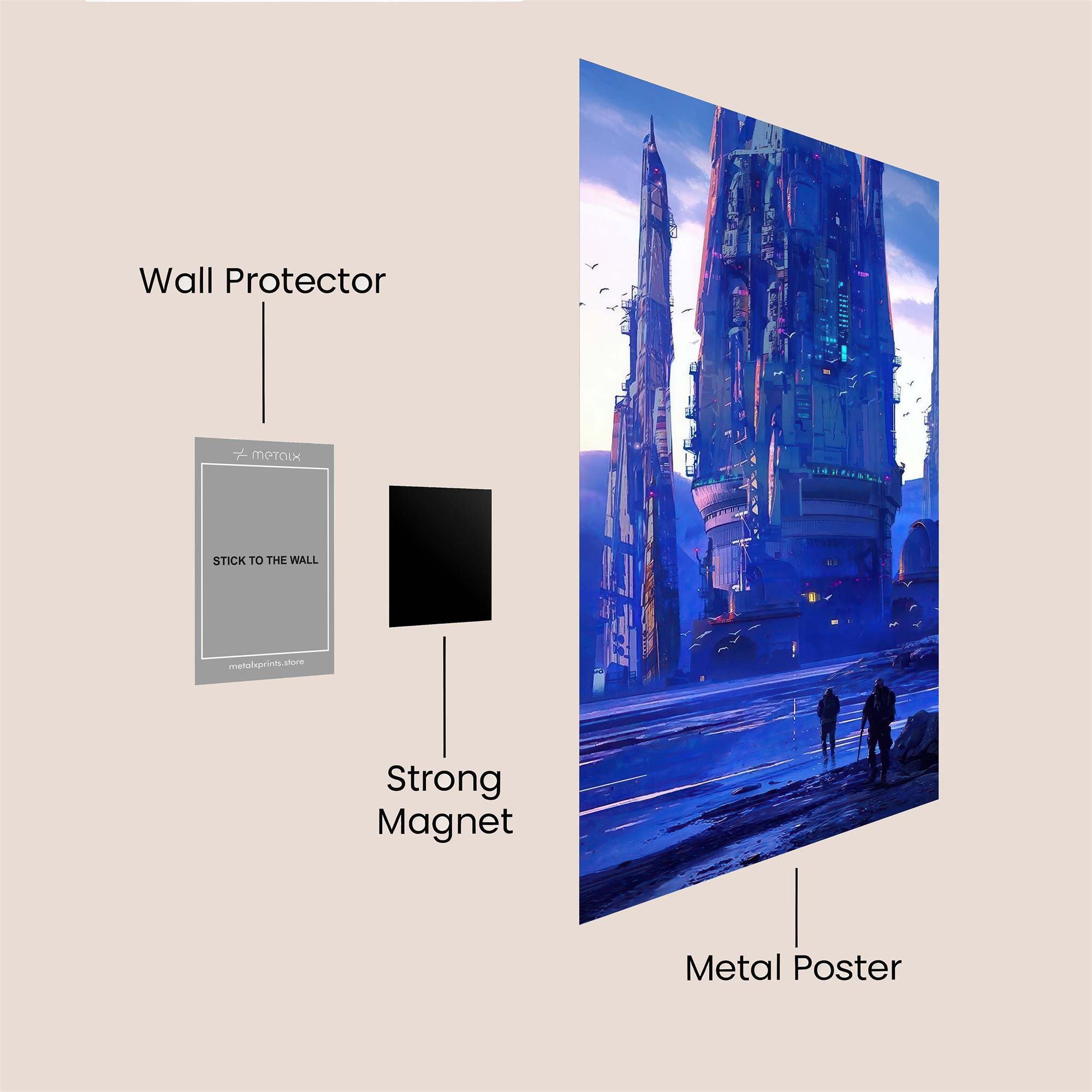 Neon Serenity Safe Wall Magnetic / M