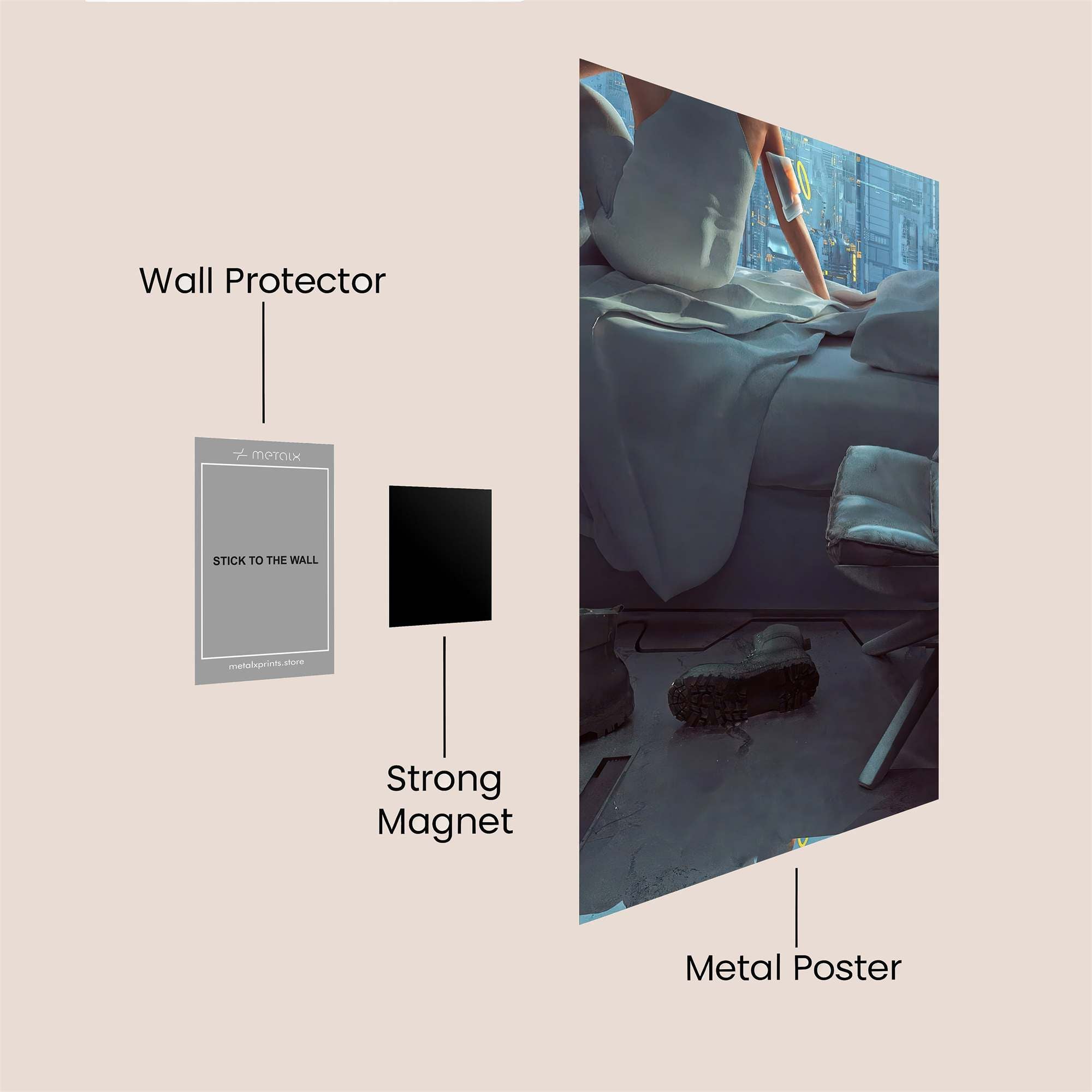 Cyber Serenity Safe Wall Magnetic / M