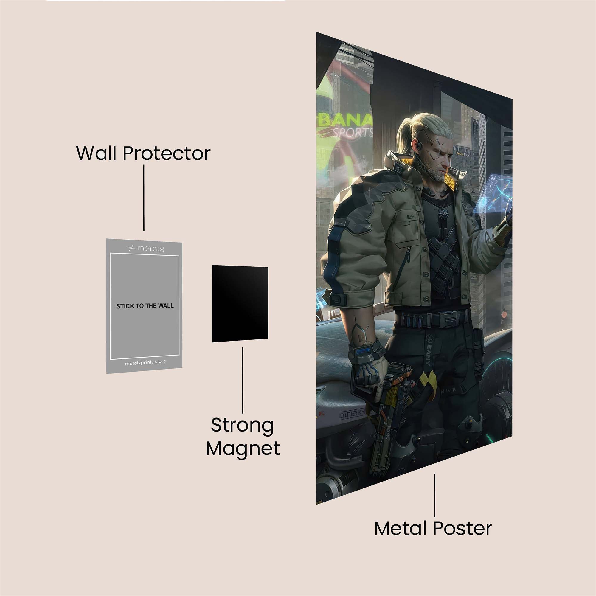 Futuristic Reverie Safe Wall Magnetic / M
