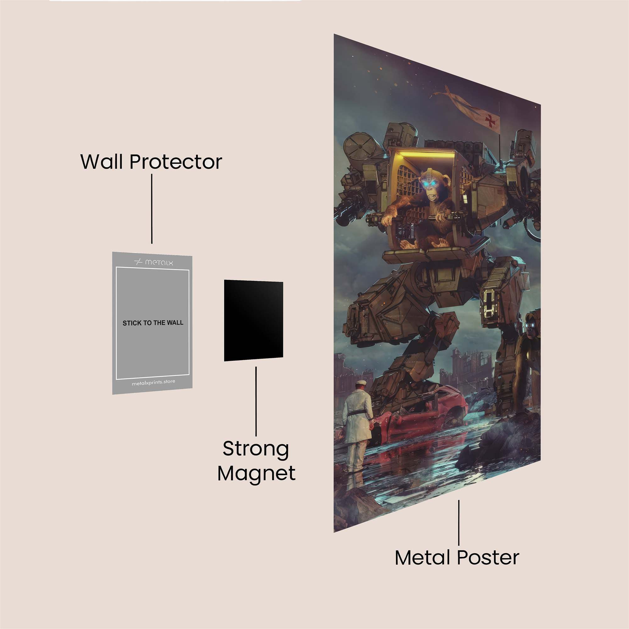 Mecha Apocalypse Safe Wall Magnetic / M