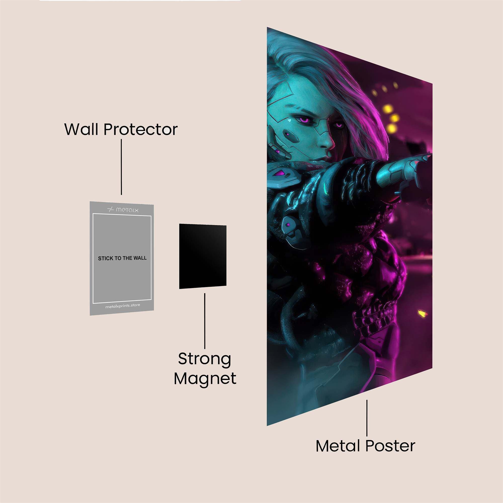 Cyber Vixen Safe Wall Magnetic / M