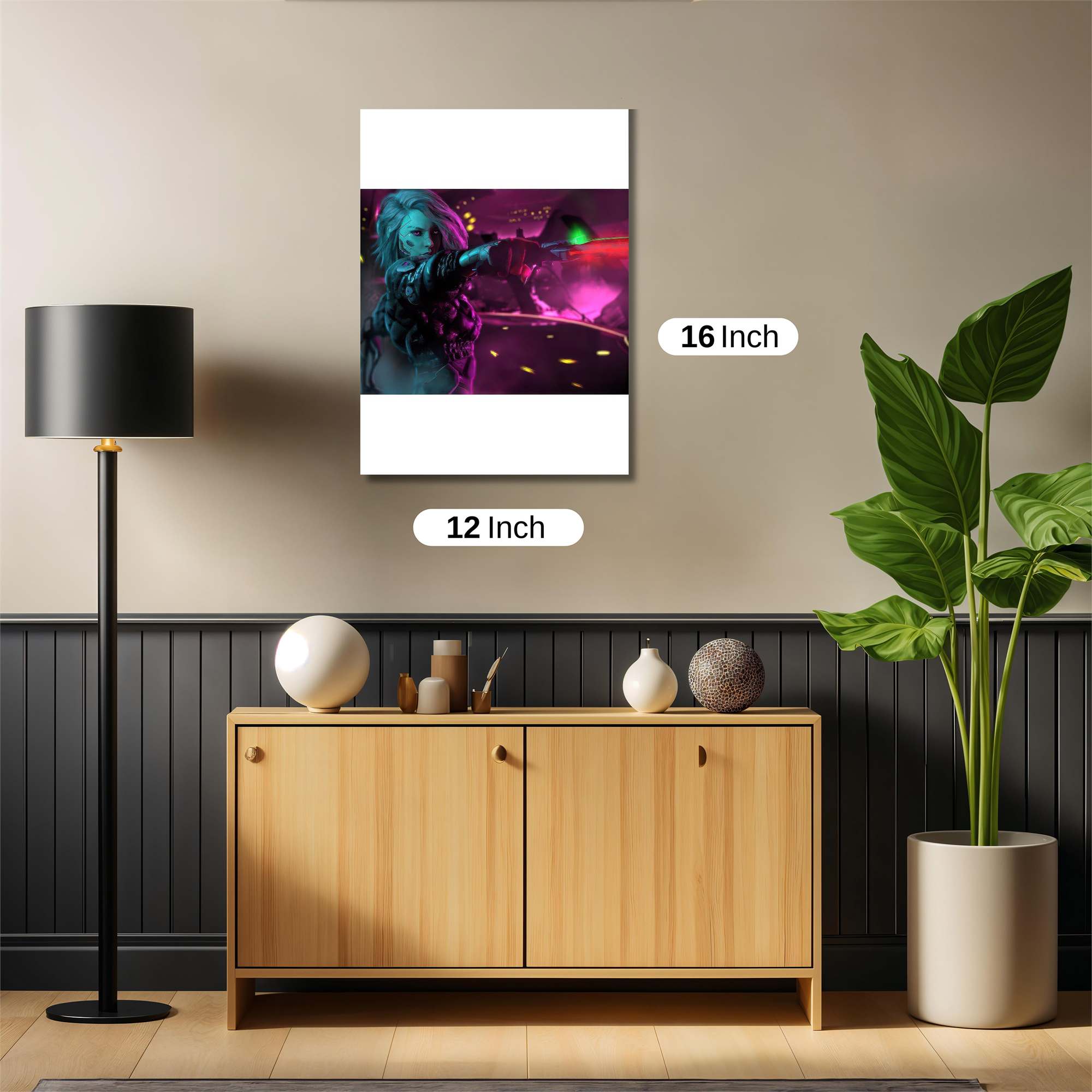 Neon Warrior Safe Wall Magnetic / M