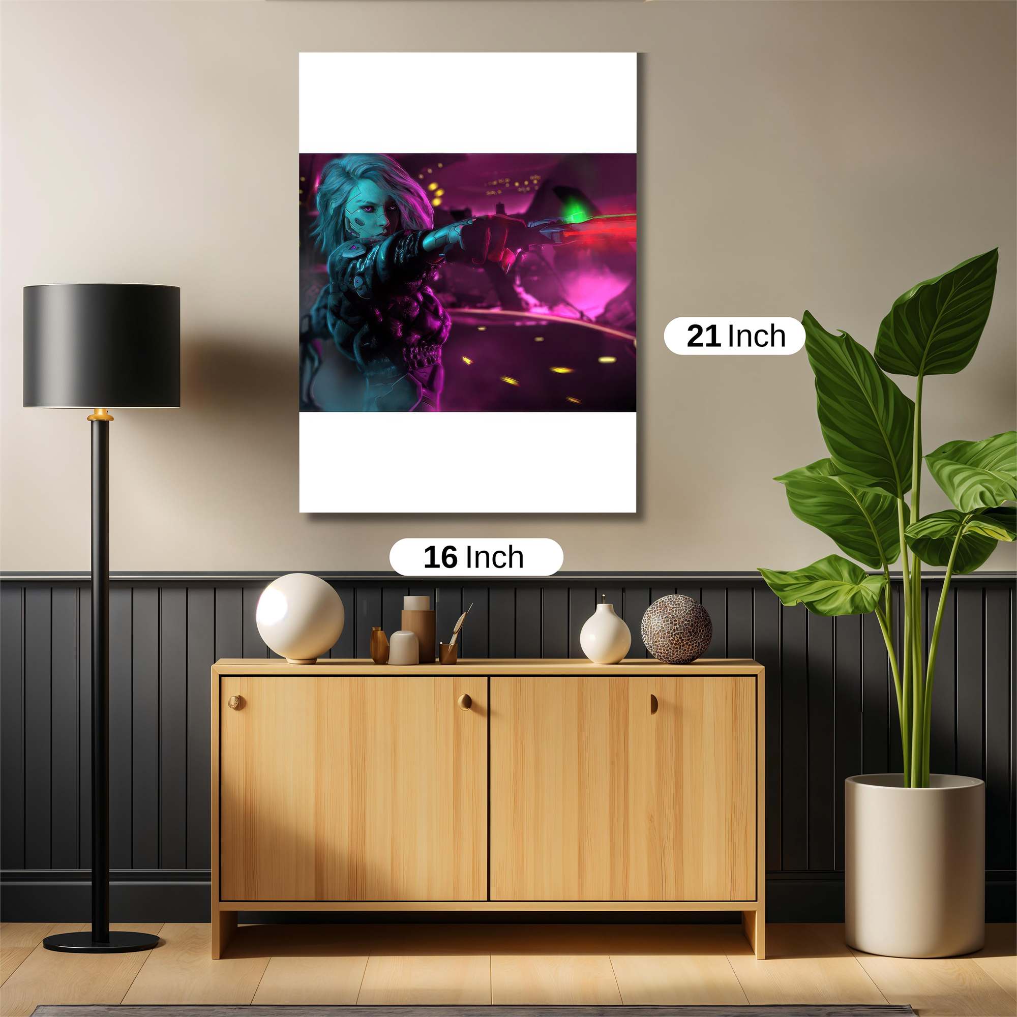 Neon Warrior Safe Wall Magnetic / M