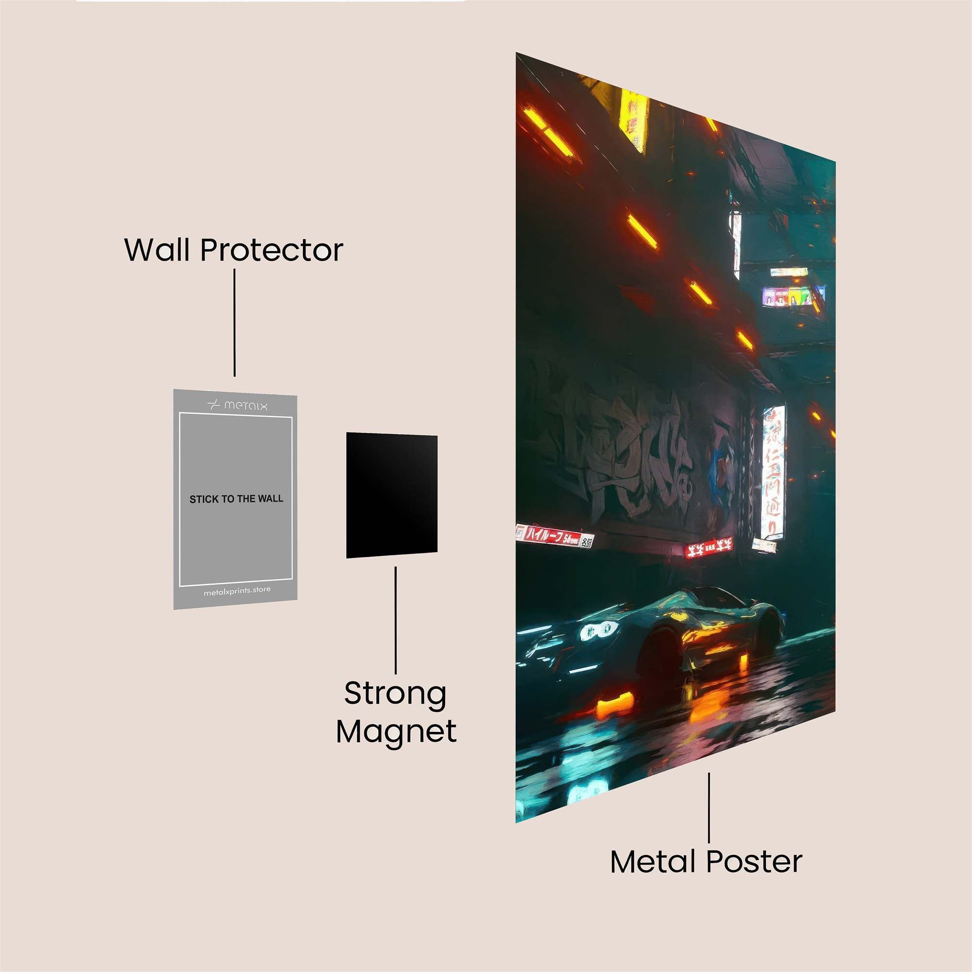 Cyberpunk Velocity Safe Wall Magnetic / M
