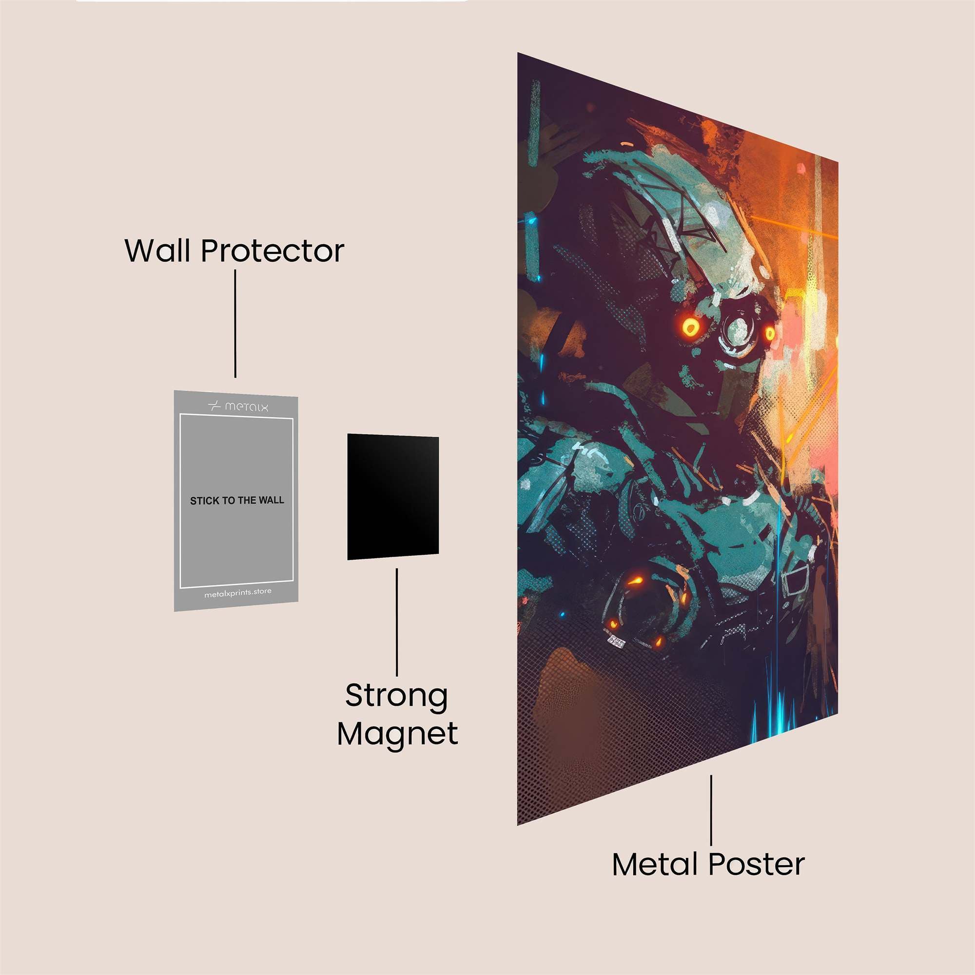 Robot Enigma Safe Wall Magnetic / M