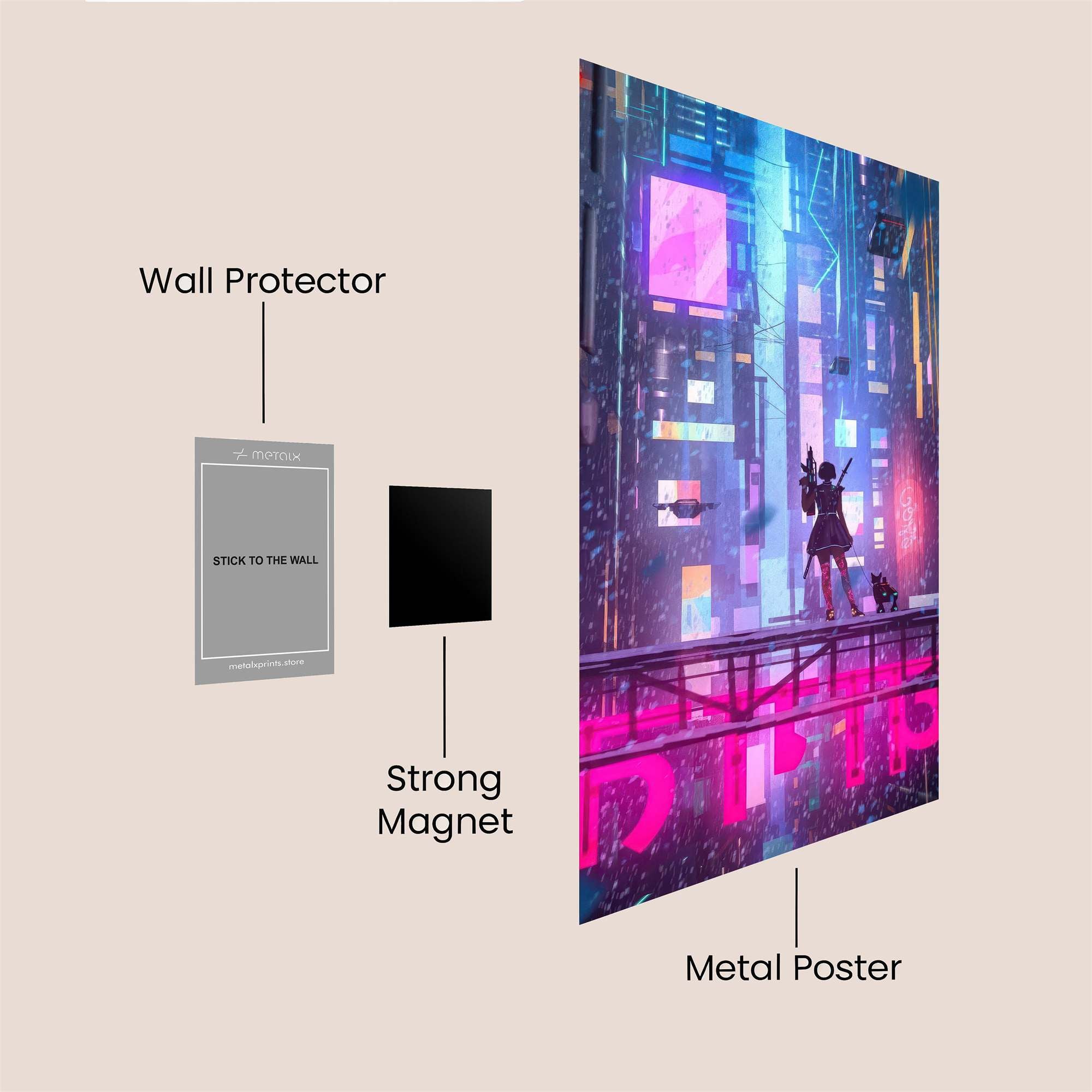 Neon Vigilante Safe Wall Magnetic / M