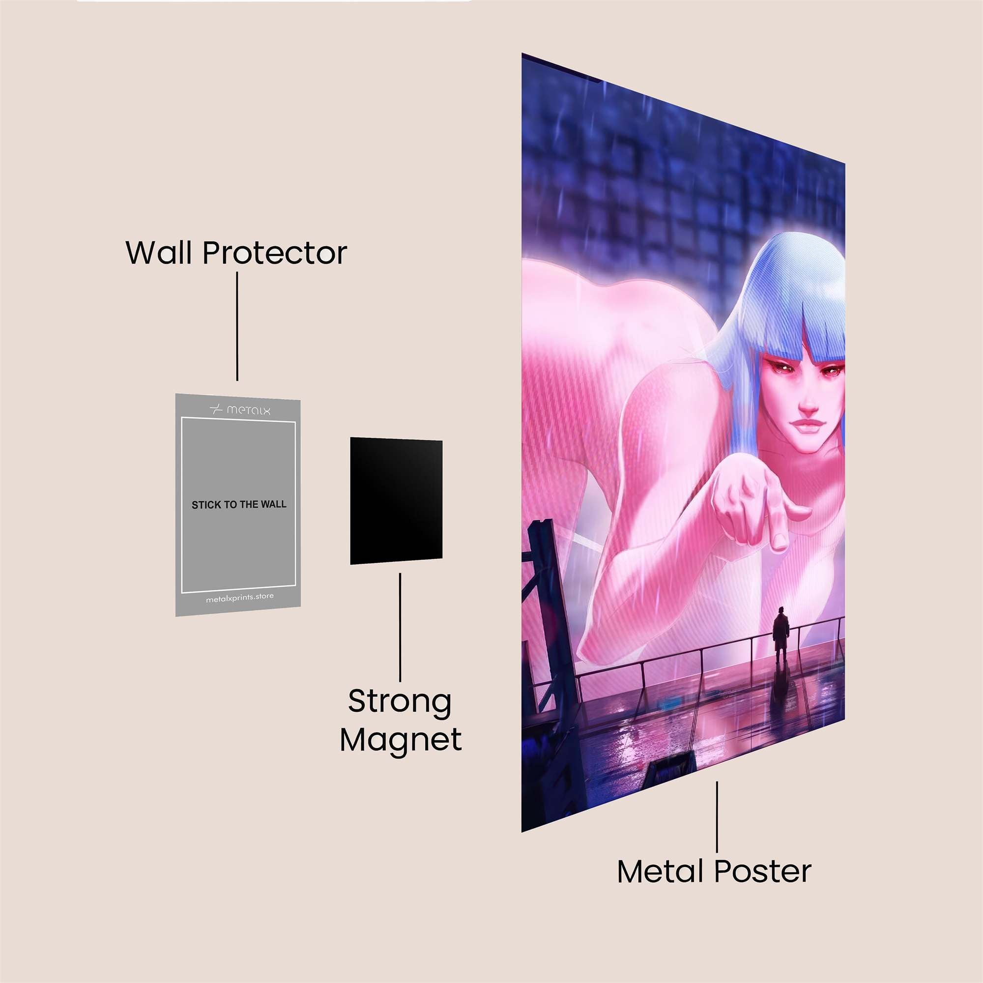 Neon Goddess Safe Wall Magnetic / M