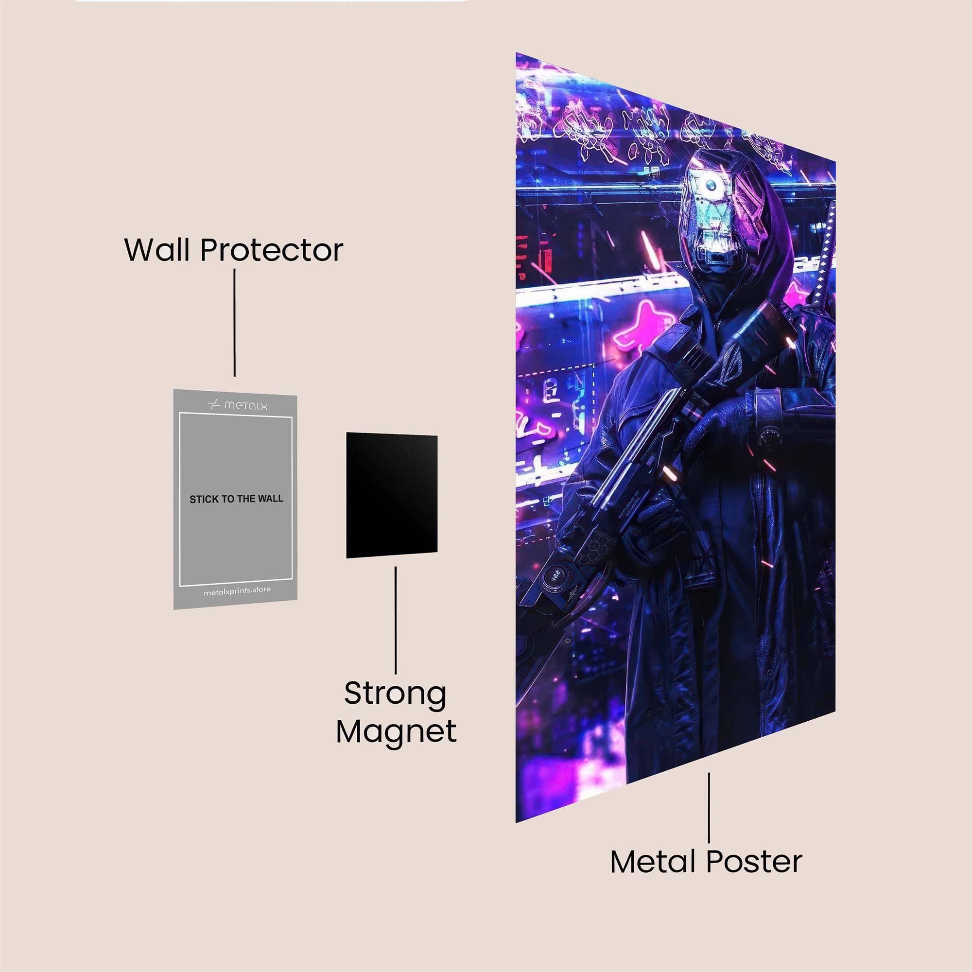 Futuristic Reverie Safe Wall Magnetic / M