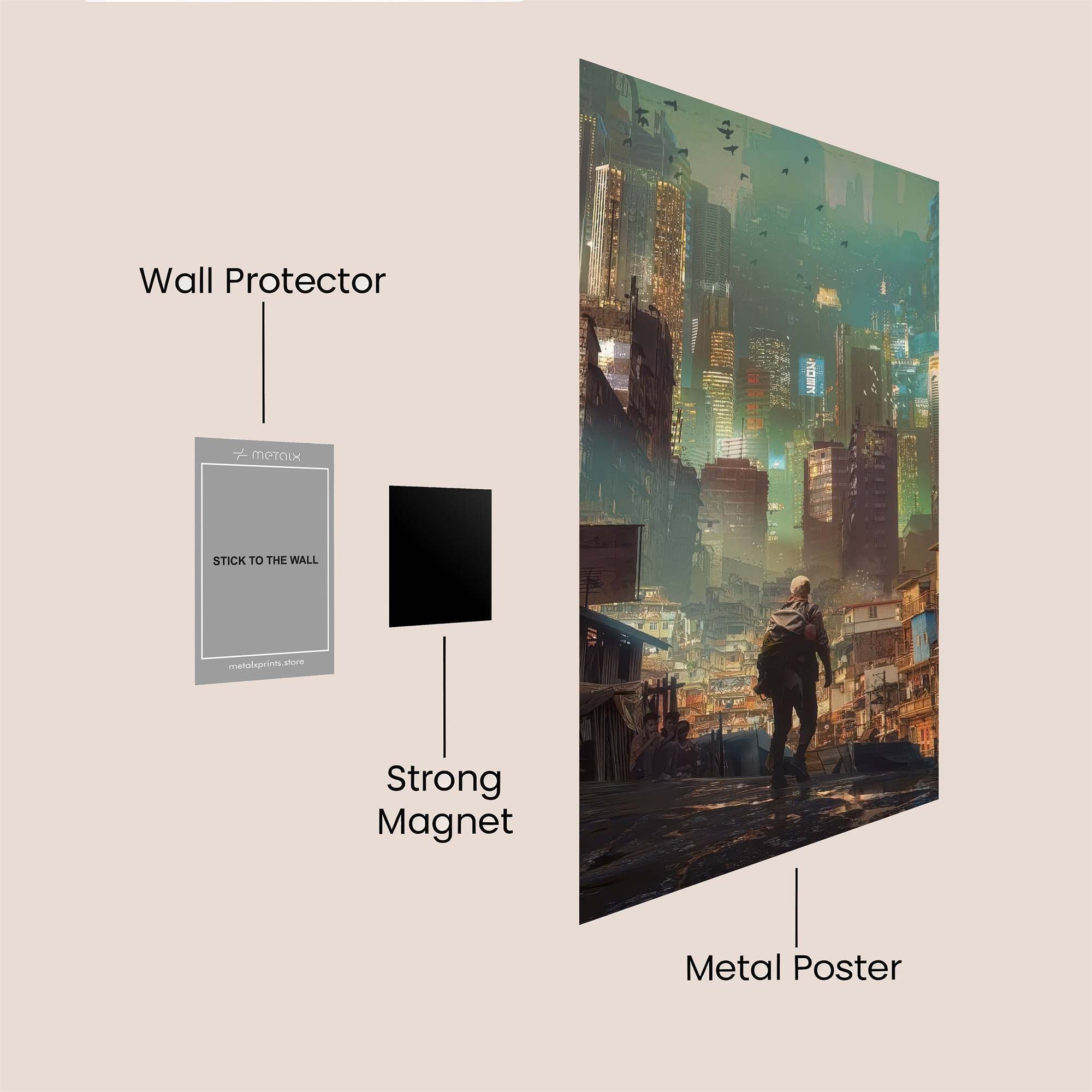 Cyberpunk Solitude Safe Wall Magnetic / M