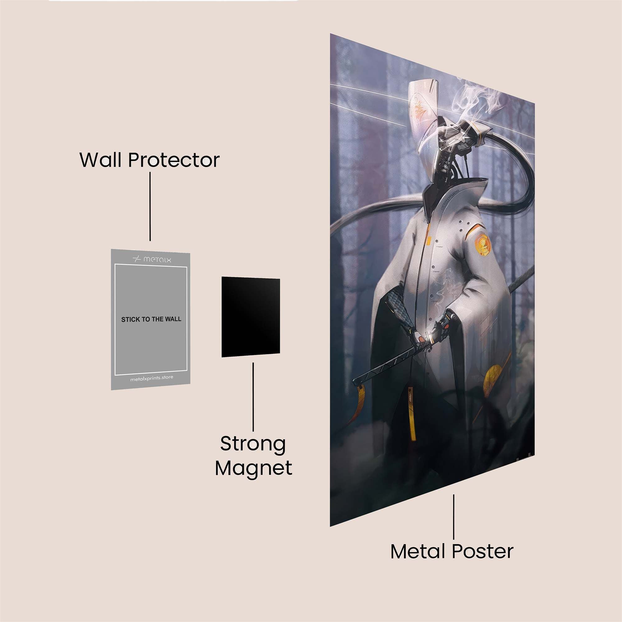 Cyber Samurai Safe Wall Magnetic / M