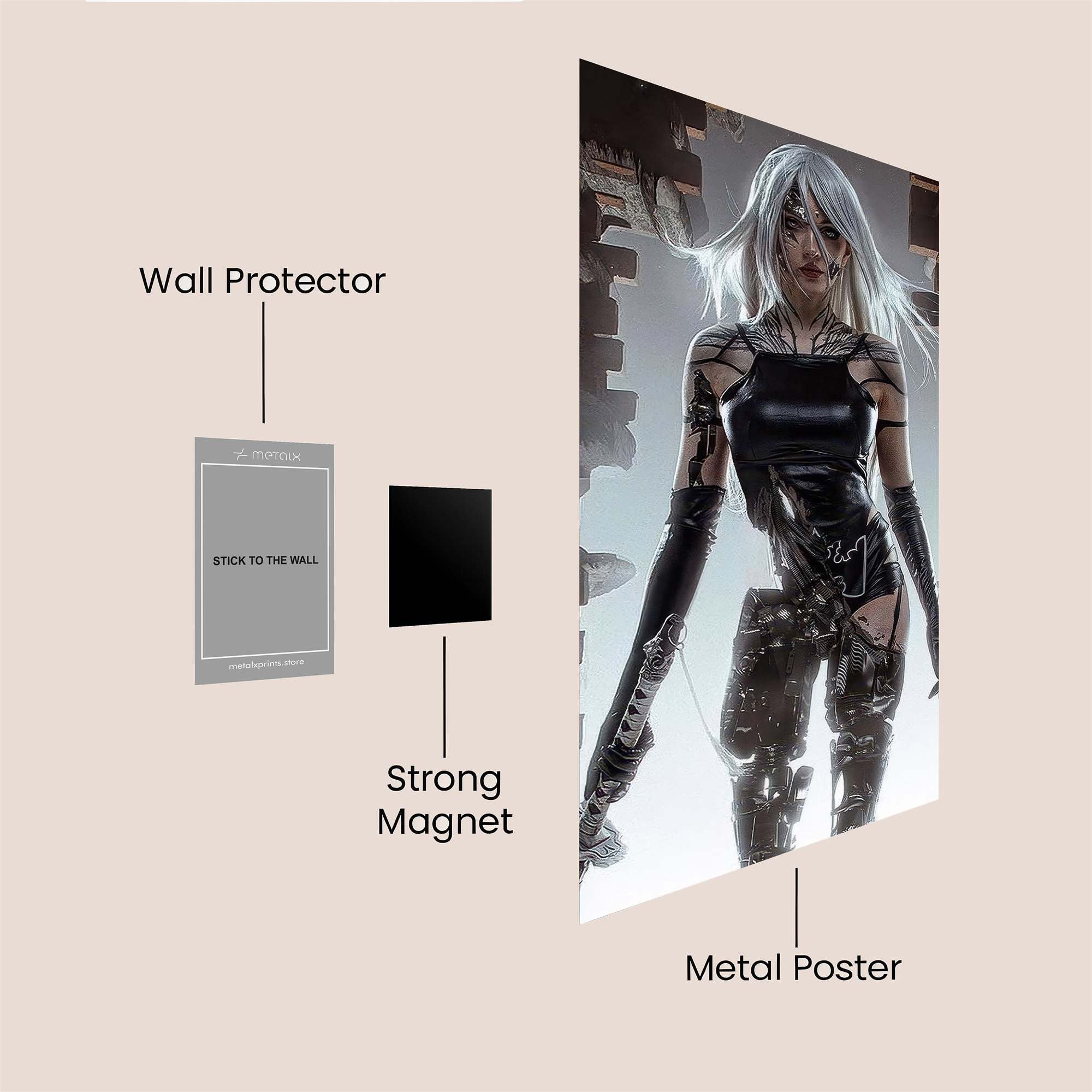 Cyborg Elegance Safe Wall Magnetic / M