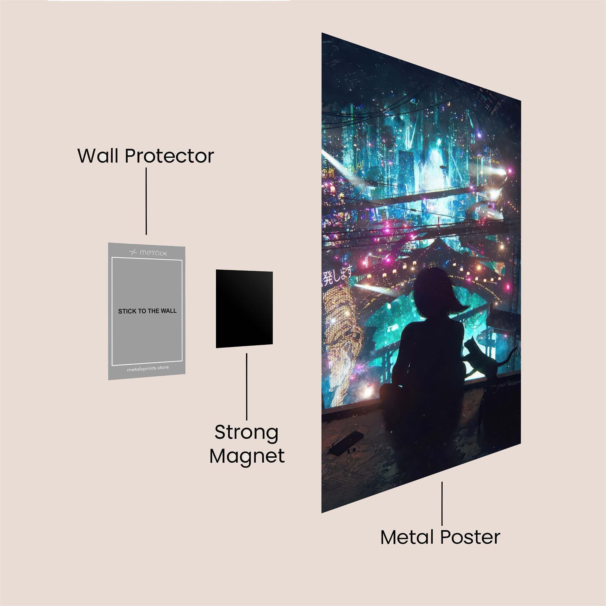 Neon Reverie Safe Wall Magnetic / M